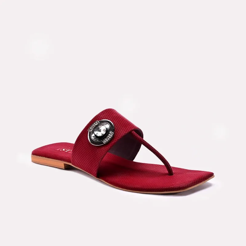 Womens Maroon Casual Slippers 0413288 Synthetic Padded Comfort Standing Workers