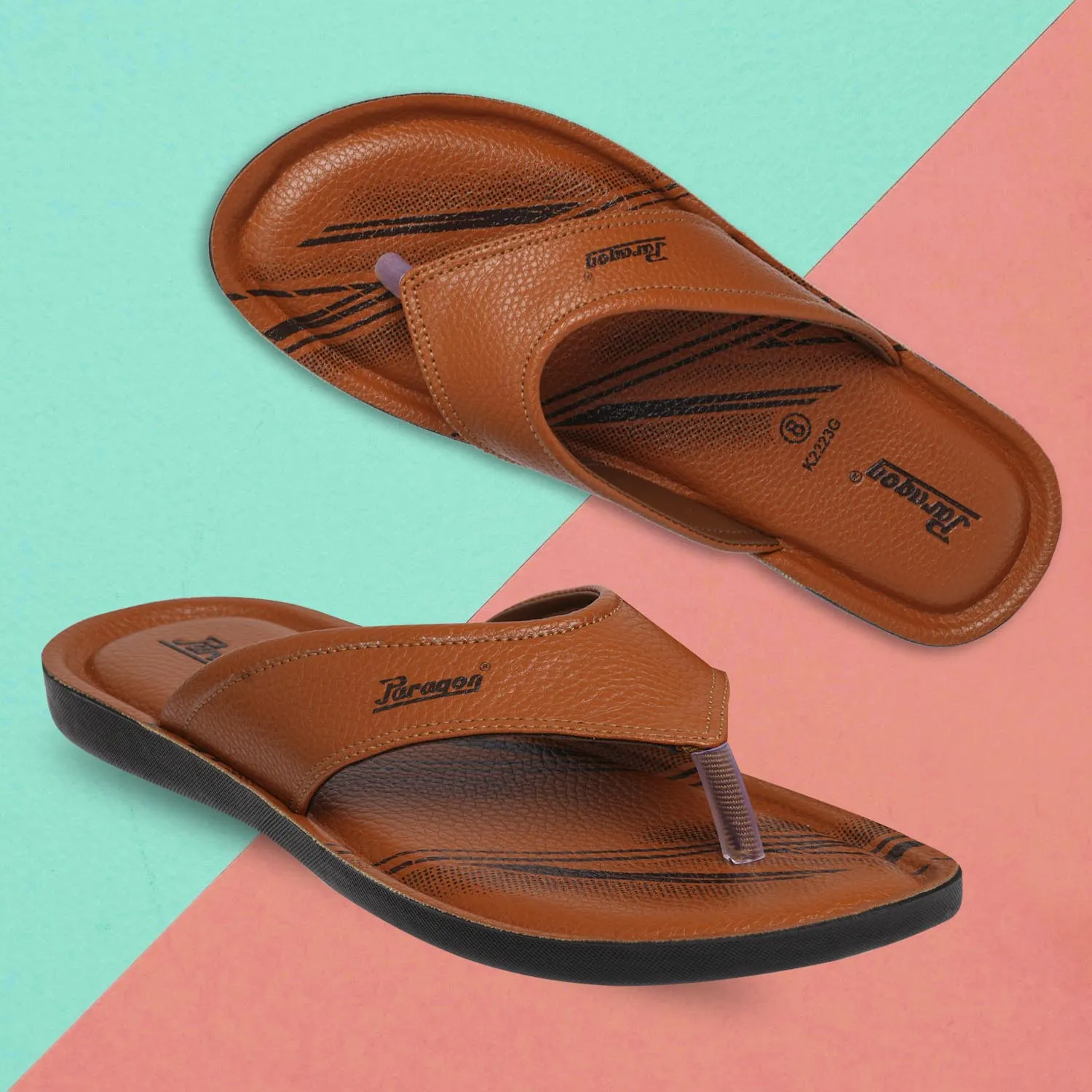 Paragon PUK2223G Men Stylish Sandals | Comfortable Sandals for Daily Outdoor Use | Casual Formal Sandals with Cushioned Soles Sandal Add Ons Air Trip
