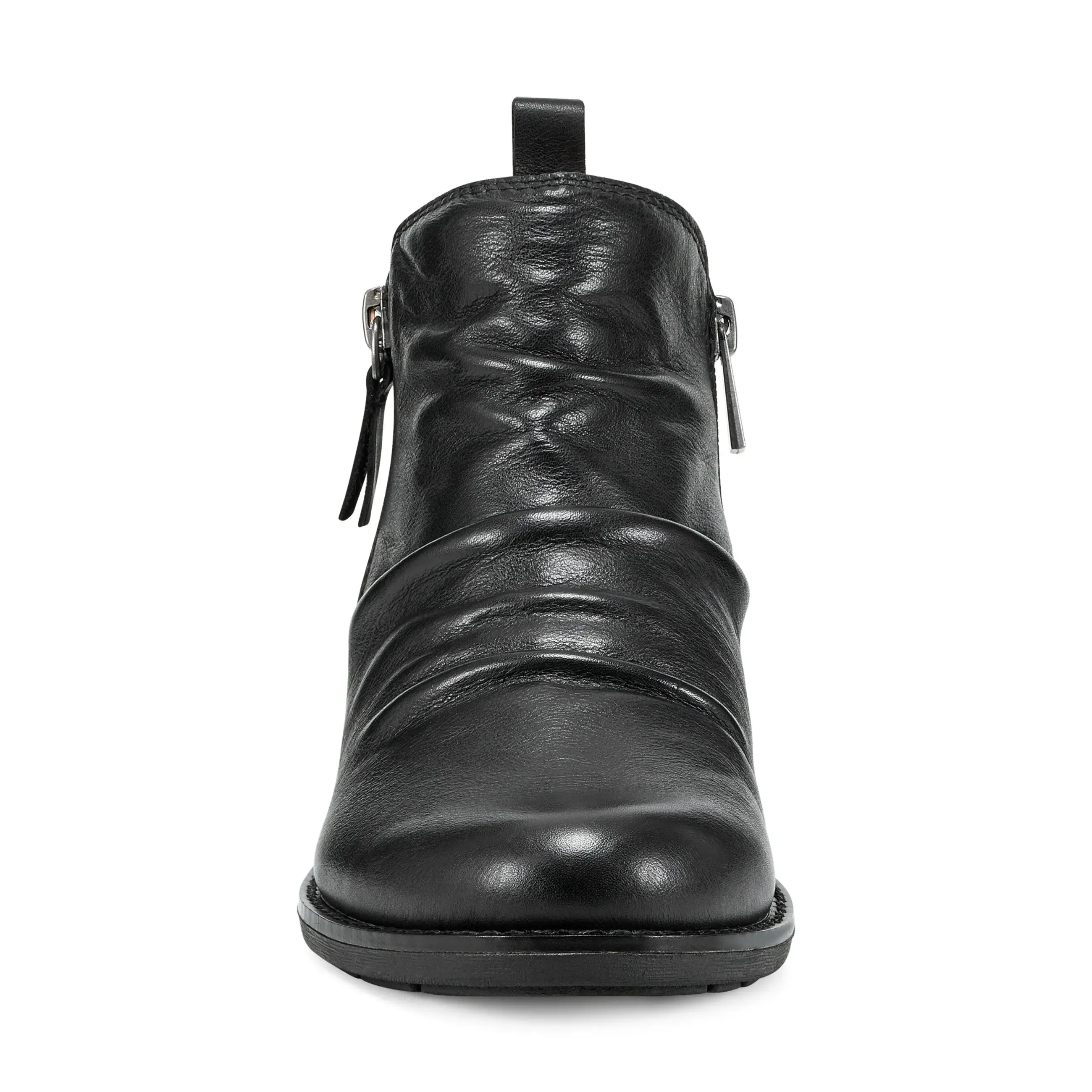 Nadya Round Toe Ruched Casual Booties Smart Look