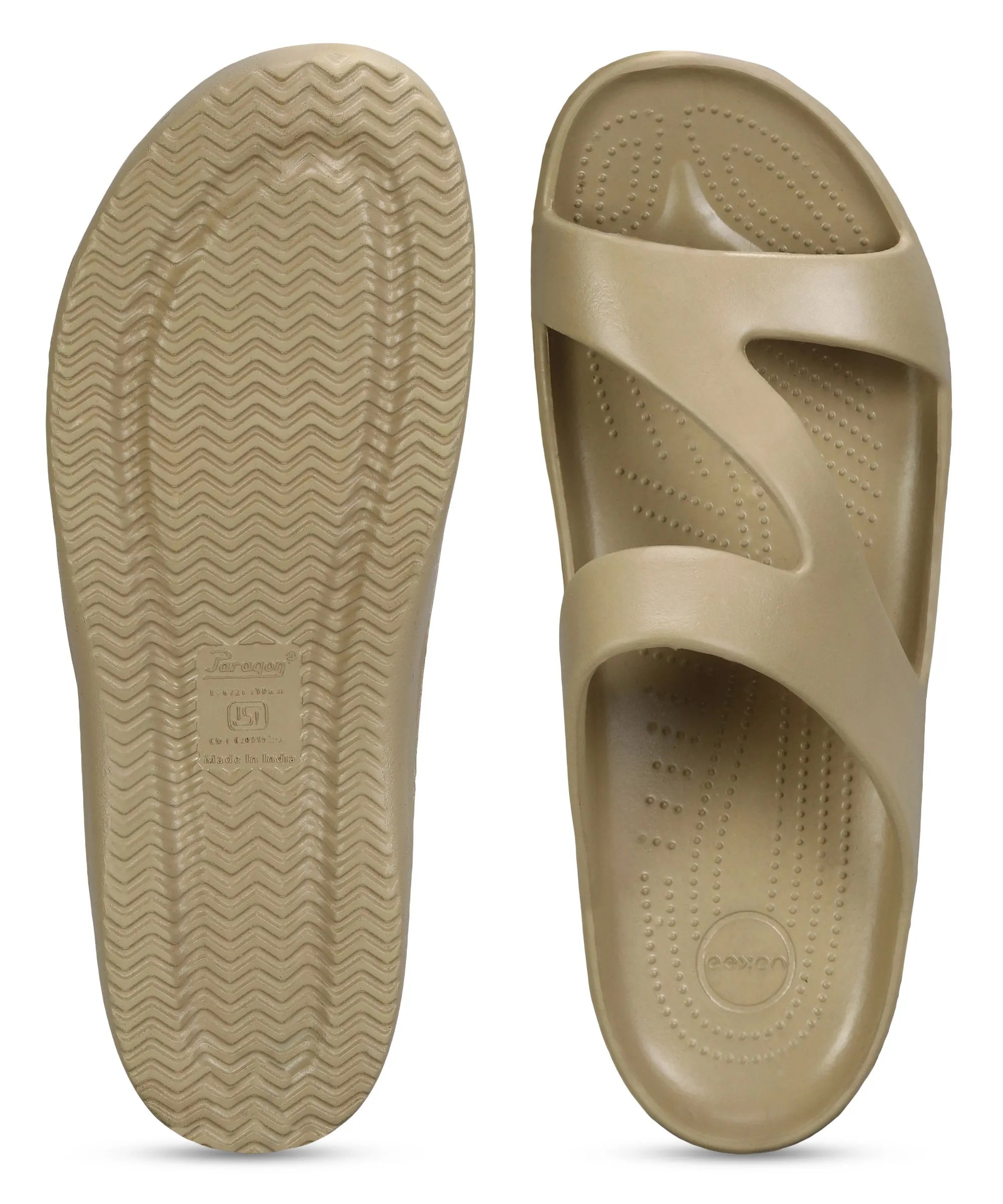Paragon Women's Lightweight, Washable and Durable Beige Slippers for Everyday Use Casual Comfort Slides