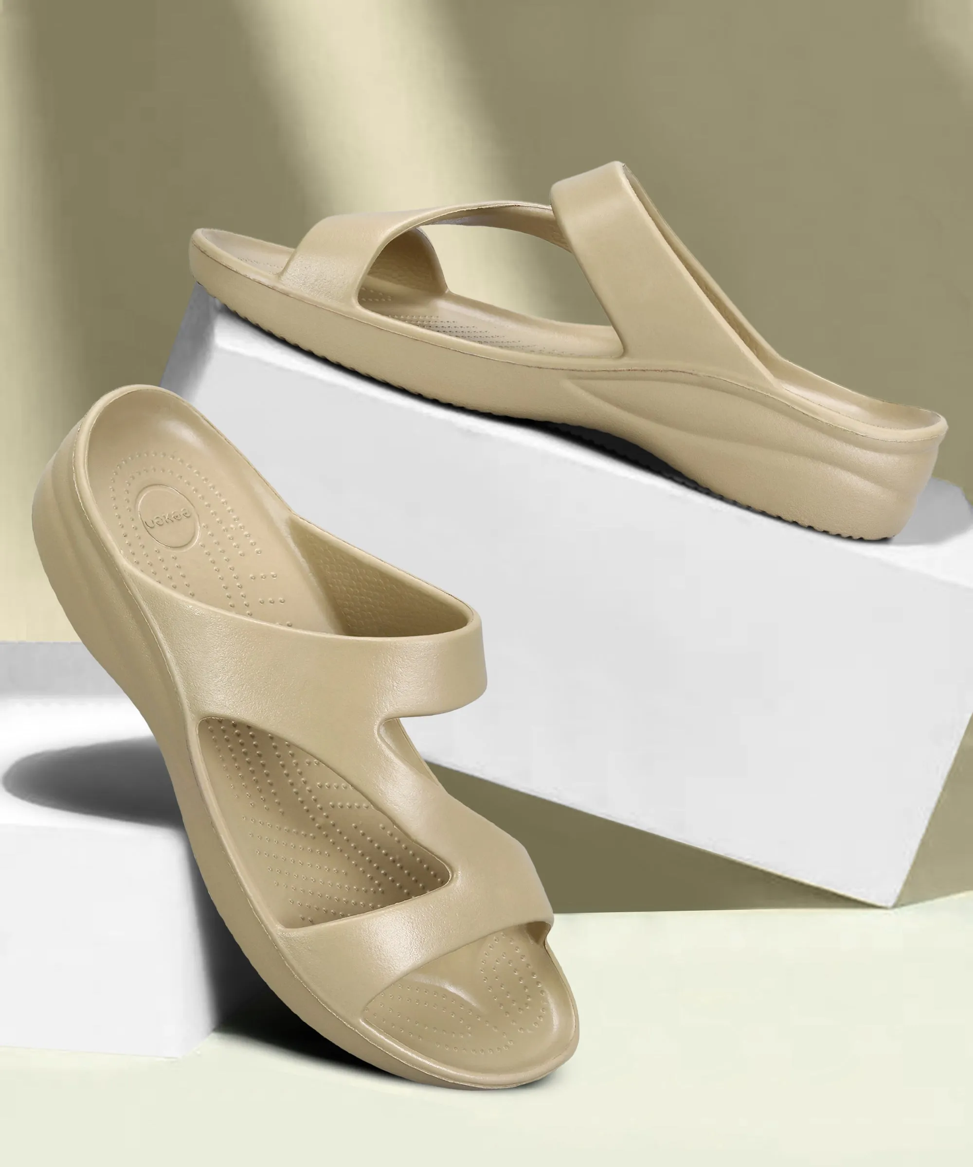 Padded Comfort Cushioning Paragon Women's Lightweight, Washable and Durable Beige Slippers for Everyday Use