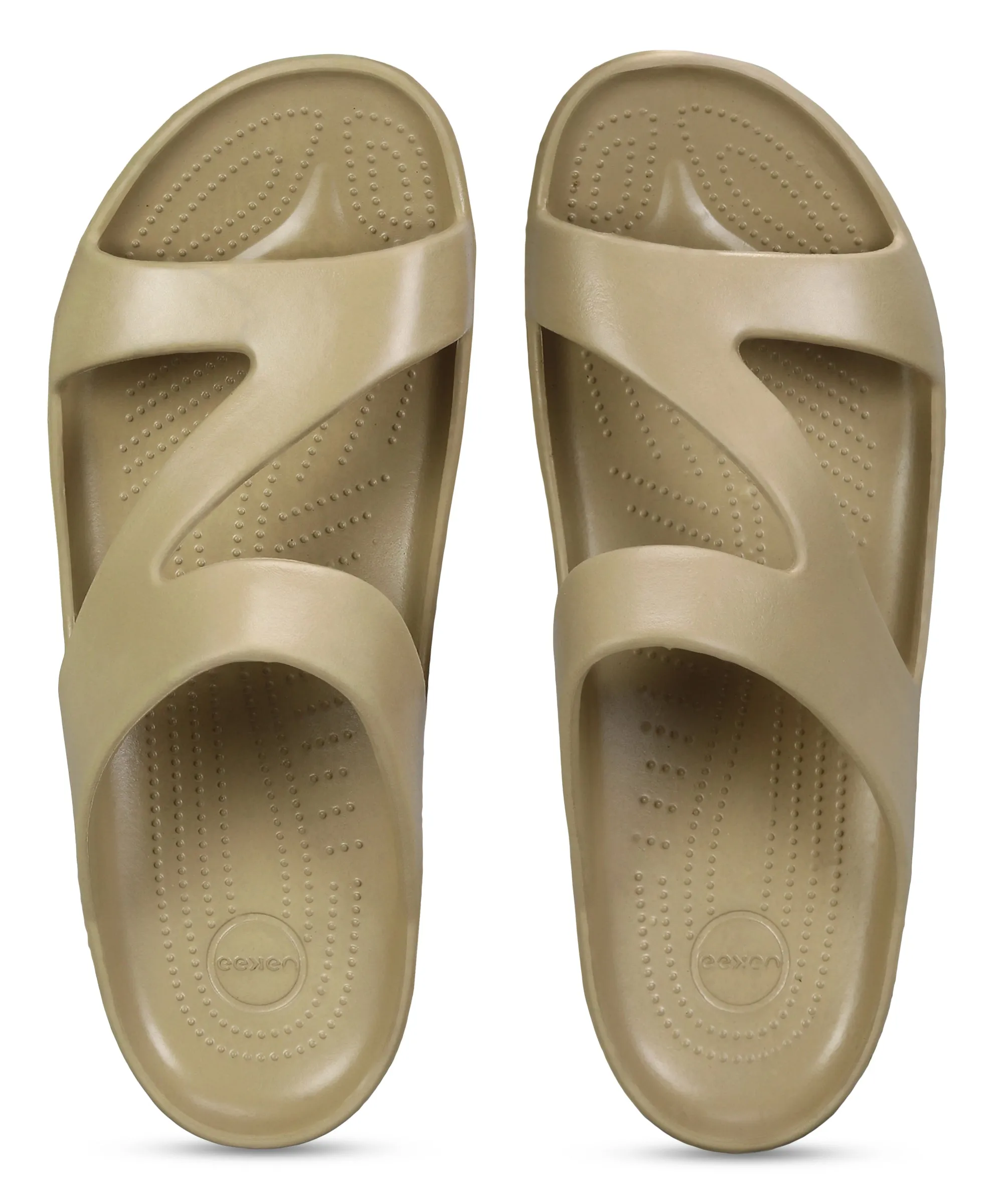 Paragon Women's Lightweight, Washable and Durable Beige Slippers for Everyday Use Poolside Ready Comfortable Footbed