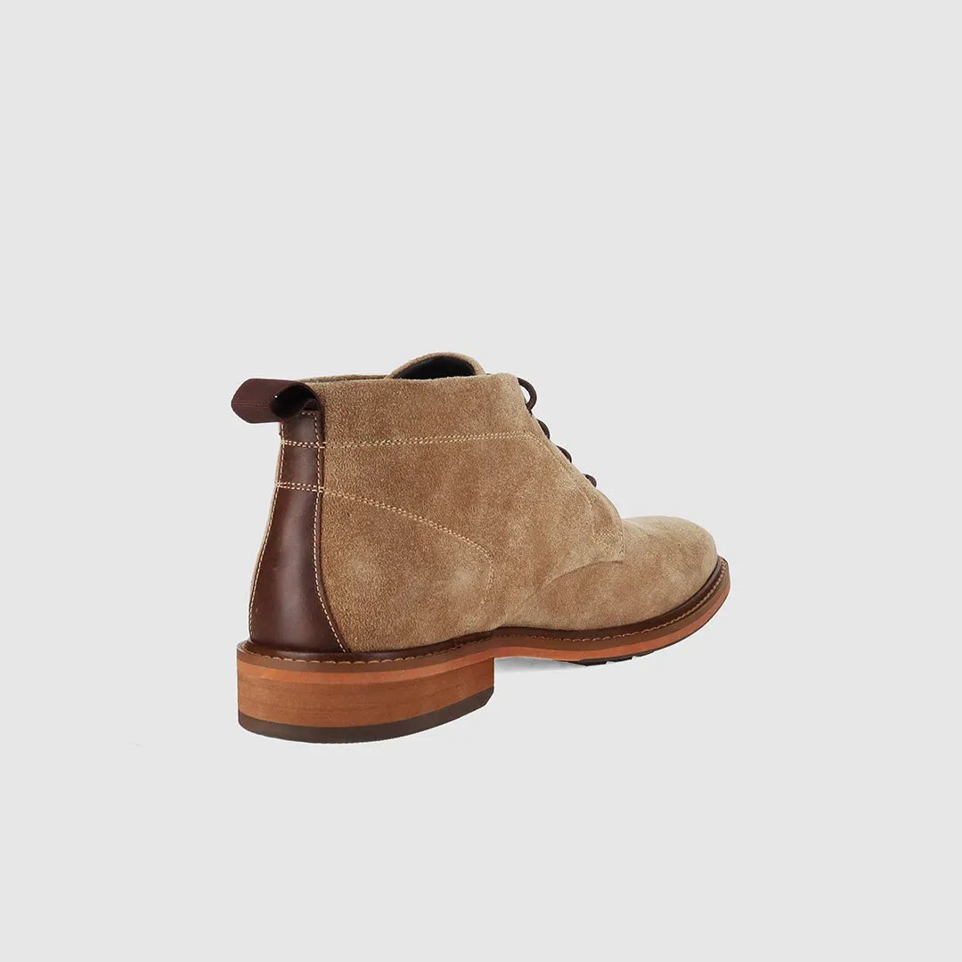 Day To Night Clapton Lace Up Boots Beige Suede