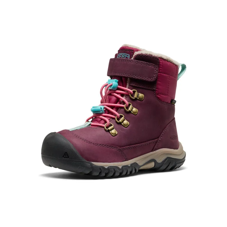 Little Kids' Kanibou Waterproof Winter Boot  |  Fig/Pink Lemonade Insulated Trail Exploration