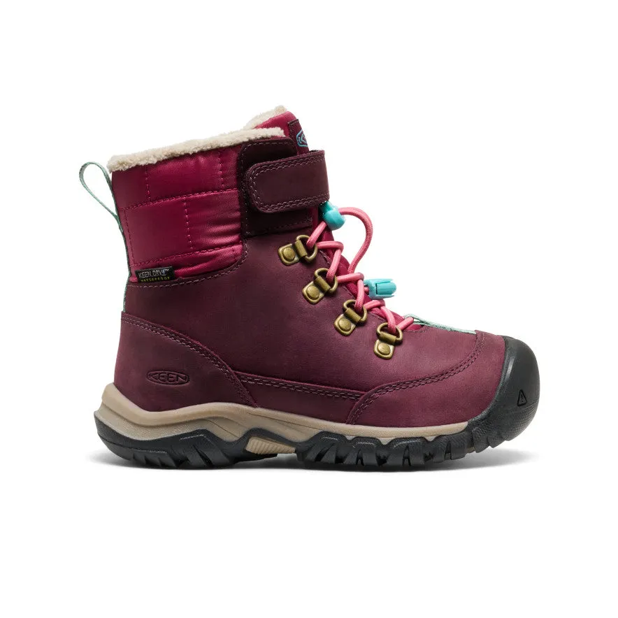 Little Kids' Kanibou Waterproof Winter Boot  |  Fig/Pink Lemonade Cushioned