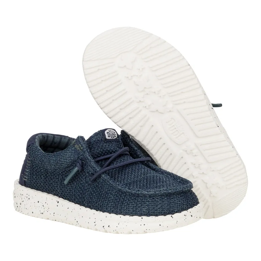 Wally Toddler Stretch Sox - Navy Perforated Airflow Zones waterproof membrane