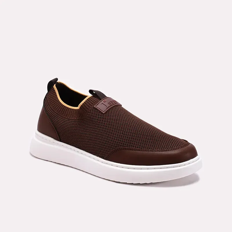 Long Sessions Brown Mens Slip On Sneakers 0120608
