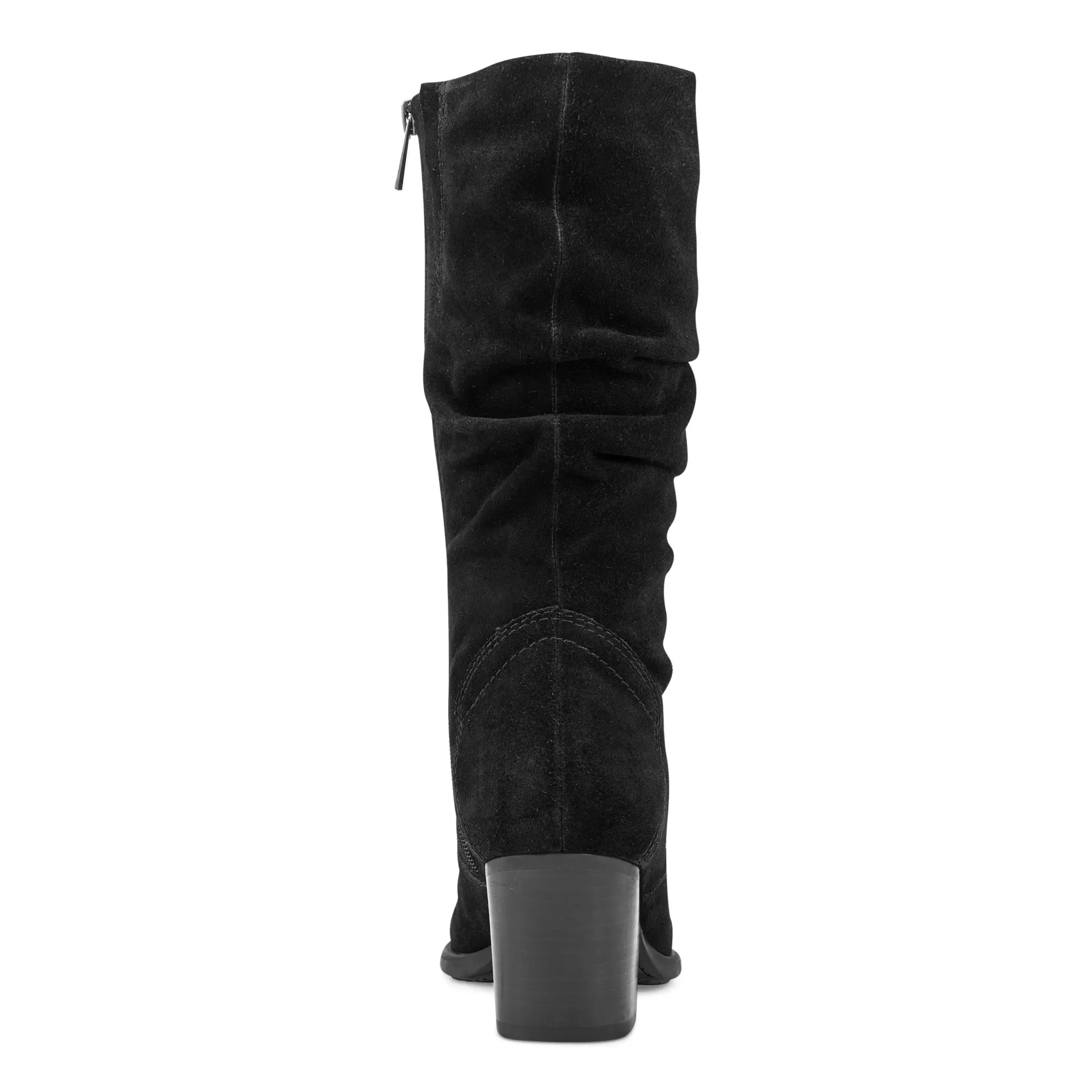 Vine Block Heel Almond Toe Casual Boots Quick Flow Leg Slim
