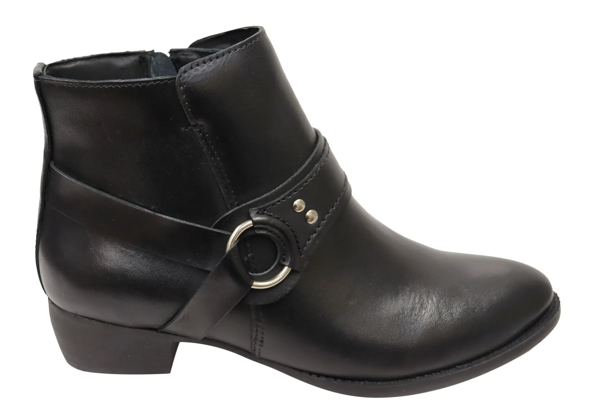 Slip Resistant Remote Hiking Trail Use Via Paula Lisa Womens Comfortable Brazilian Leather Ankle Boots