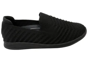 Homyped Jerico Womens Supportive Comfortable Slip On Casual Shoes Flower Jog Textile Upper