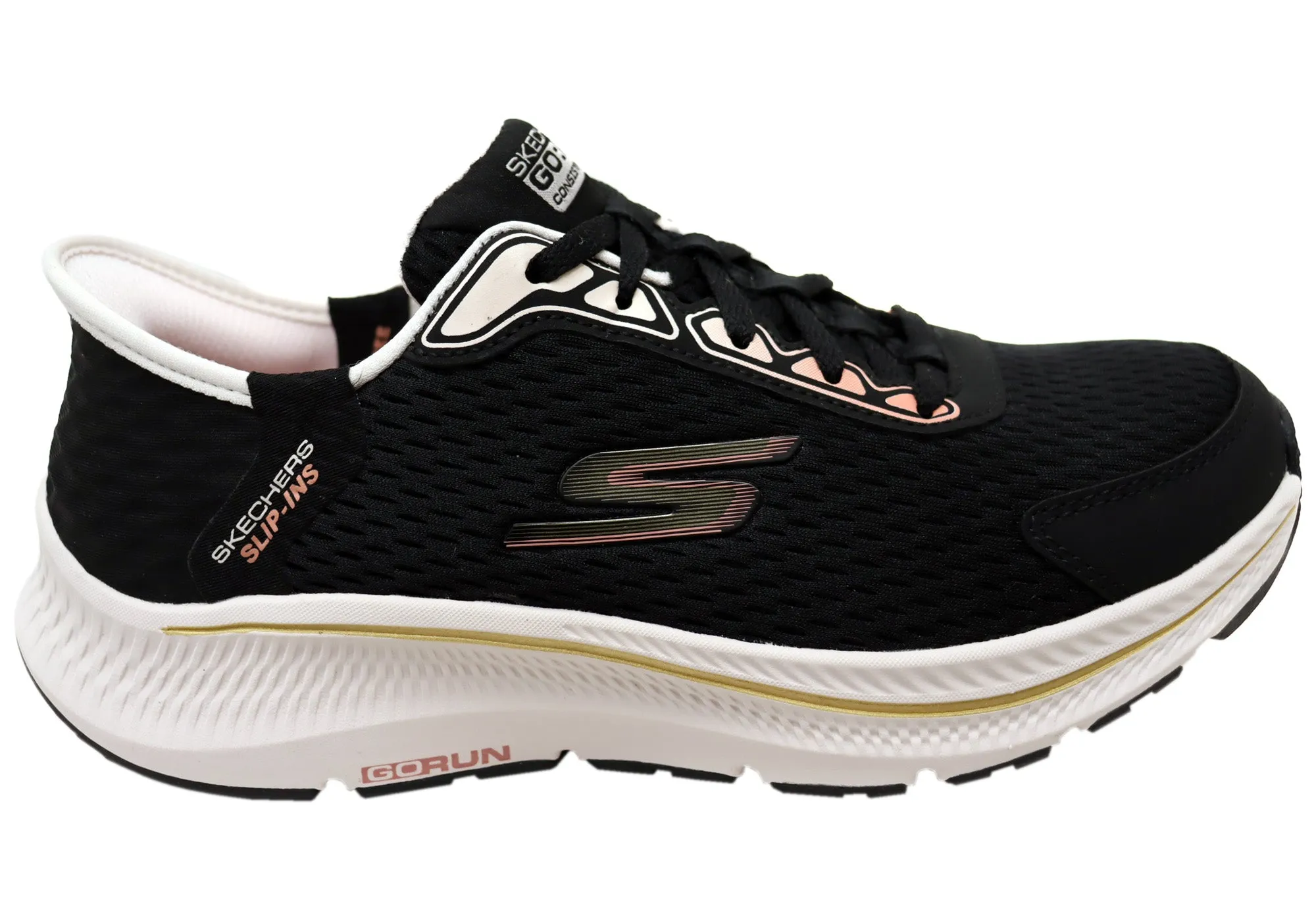 Skechers Womens Slip Ins GOrun Consistent 2.0 Endure Comfortable Shoes Plush Cushion Plush traction