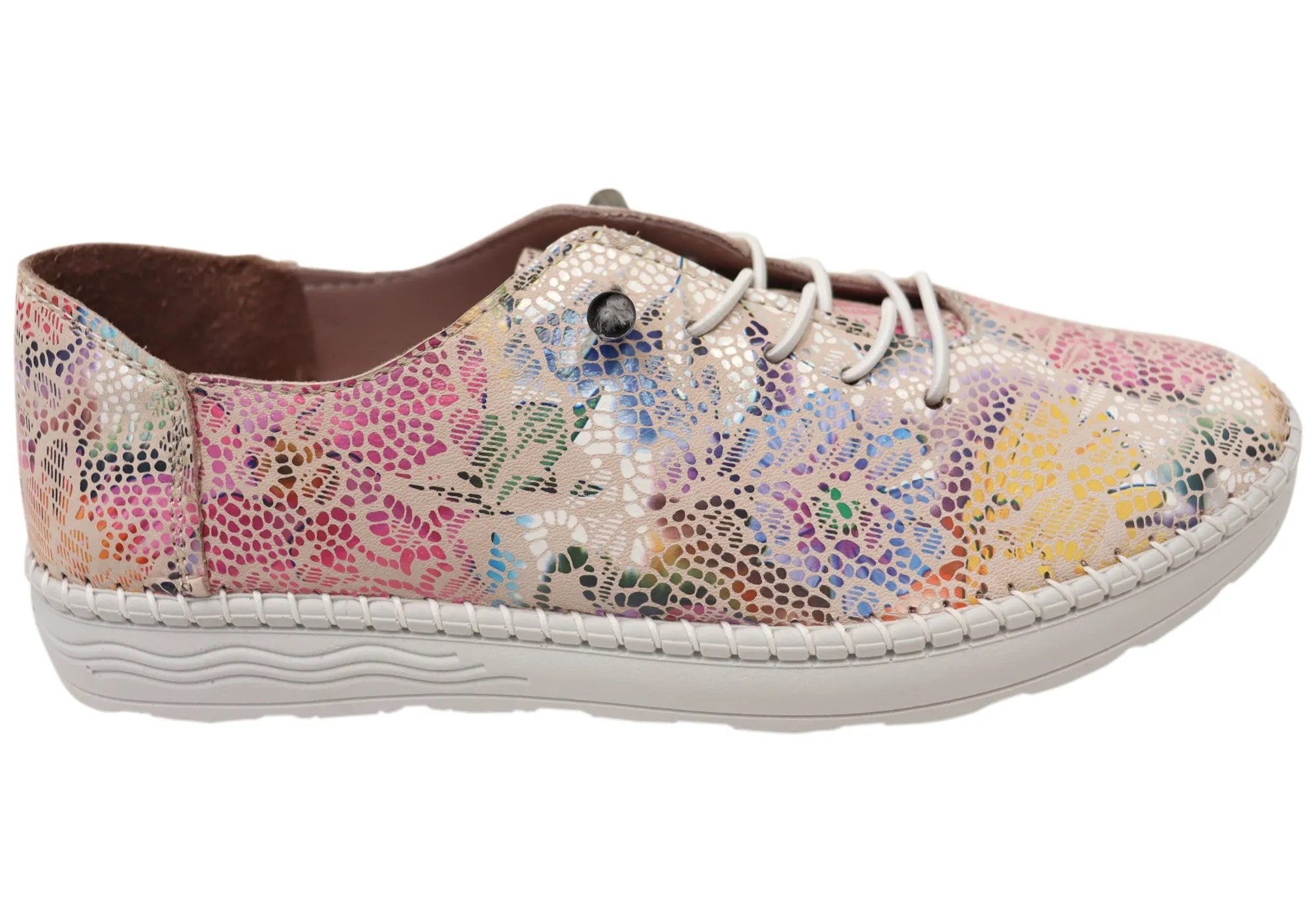 Orizonte Flowerdrum Womens Comfortable Leather European Shoes Anti Bacterial
