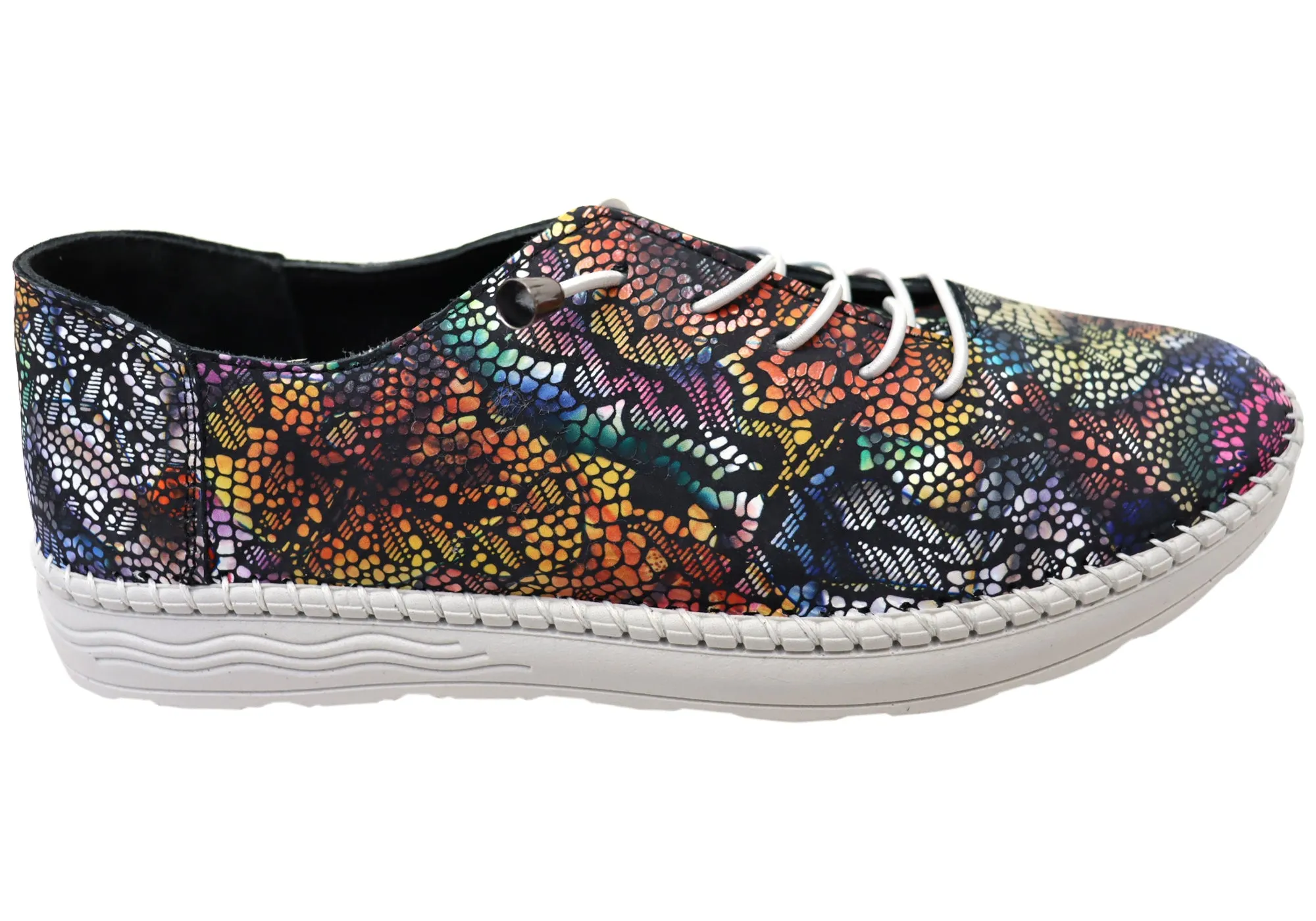 Fashionable Comfort Barefoot feel Orizonte Flowerdrum Womens Comfortable Leather European Shoes