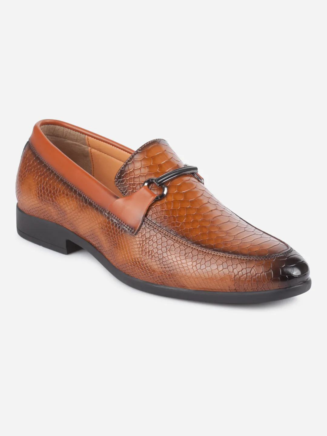 City Mode Men's Tan Semi Fomal Formal Slip On (IX1087)