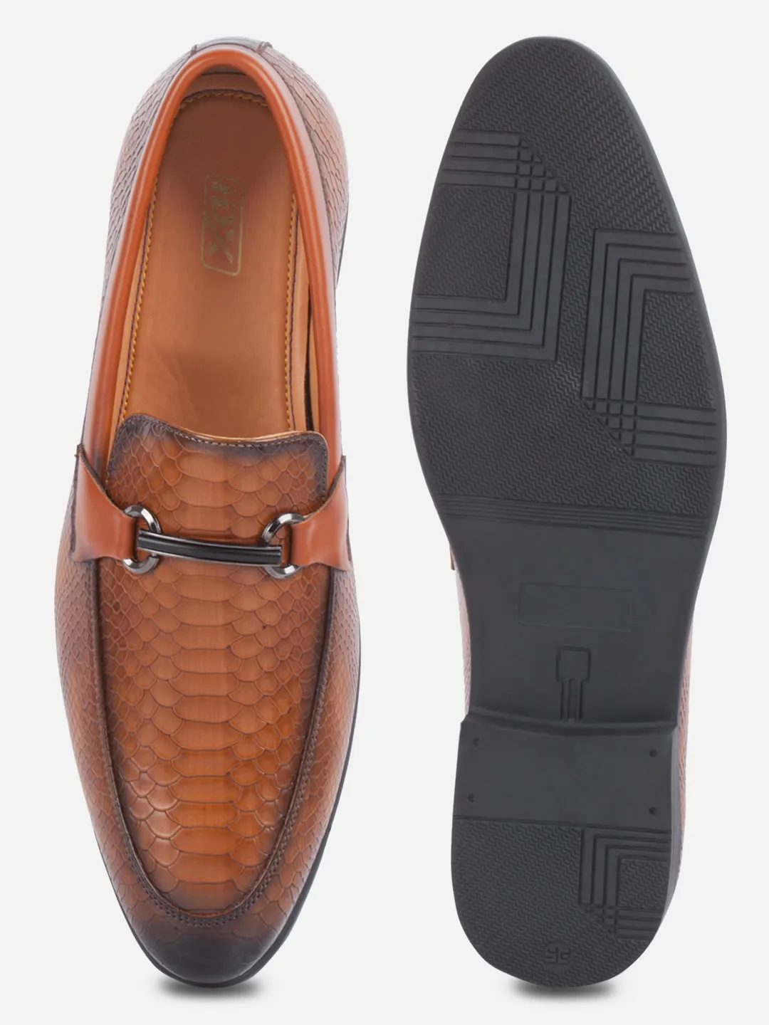 Men's Tan Semi Fomal Formal Slip On (IX1087) Custom made Executive Wear