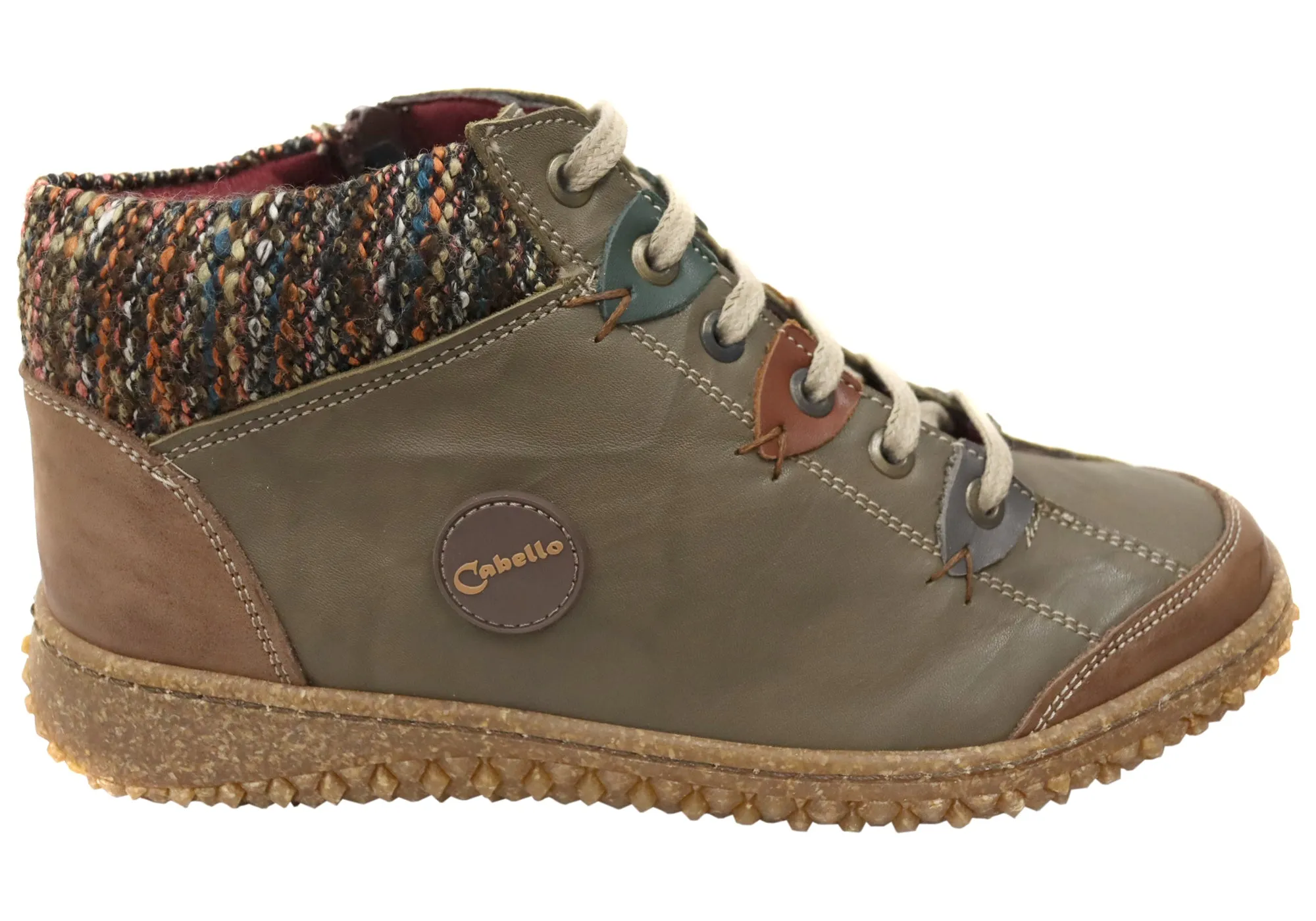 Cabello Comfort 6771-303 Womens European Comfort Leather Ankle Boots Padded Interior Urban Traveler