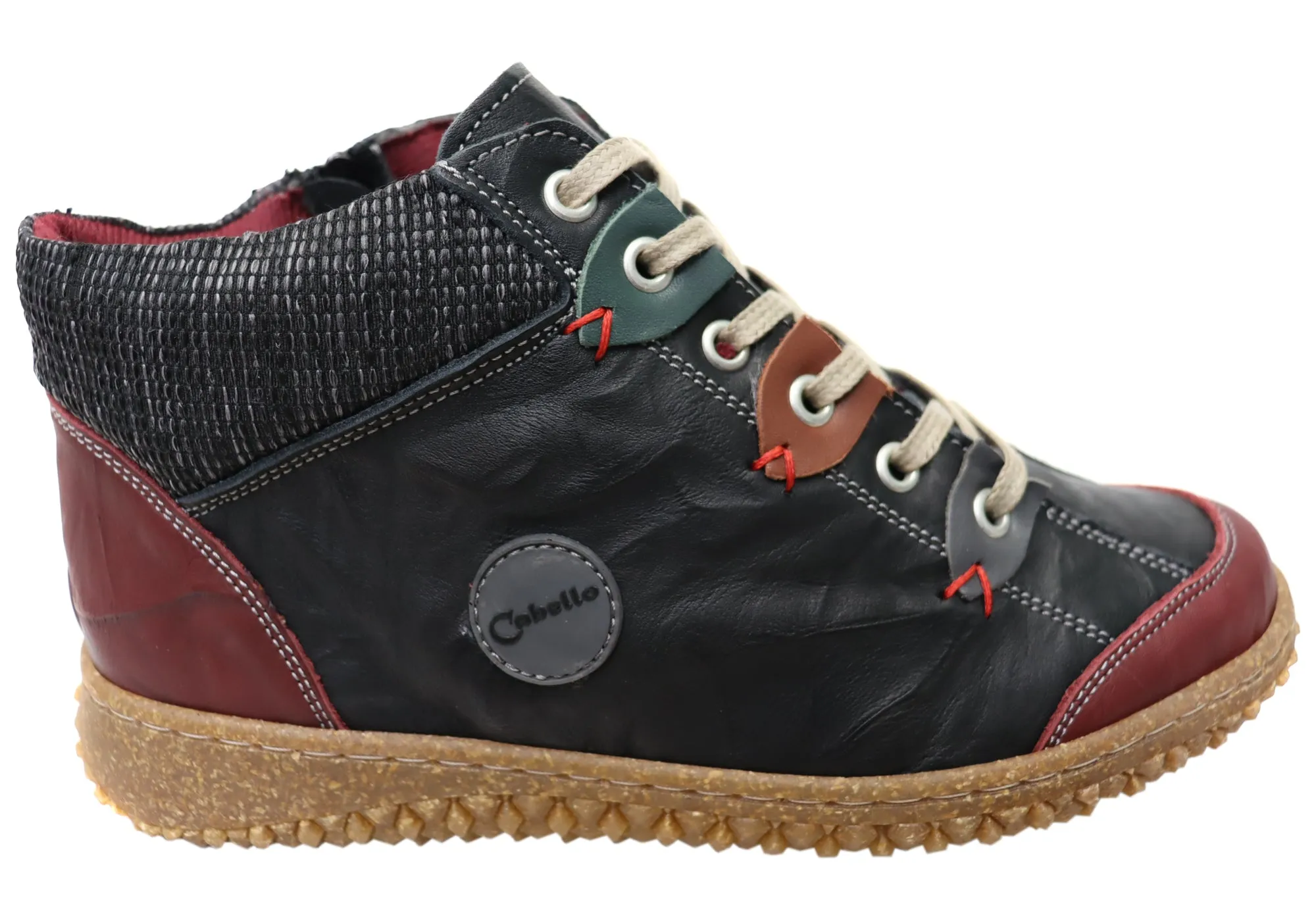 Cabello Comfort 6771-303 Womens European Comfort Leather Ankle Boots Cushioned Step Adventure Journey