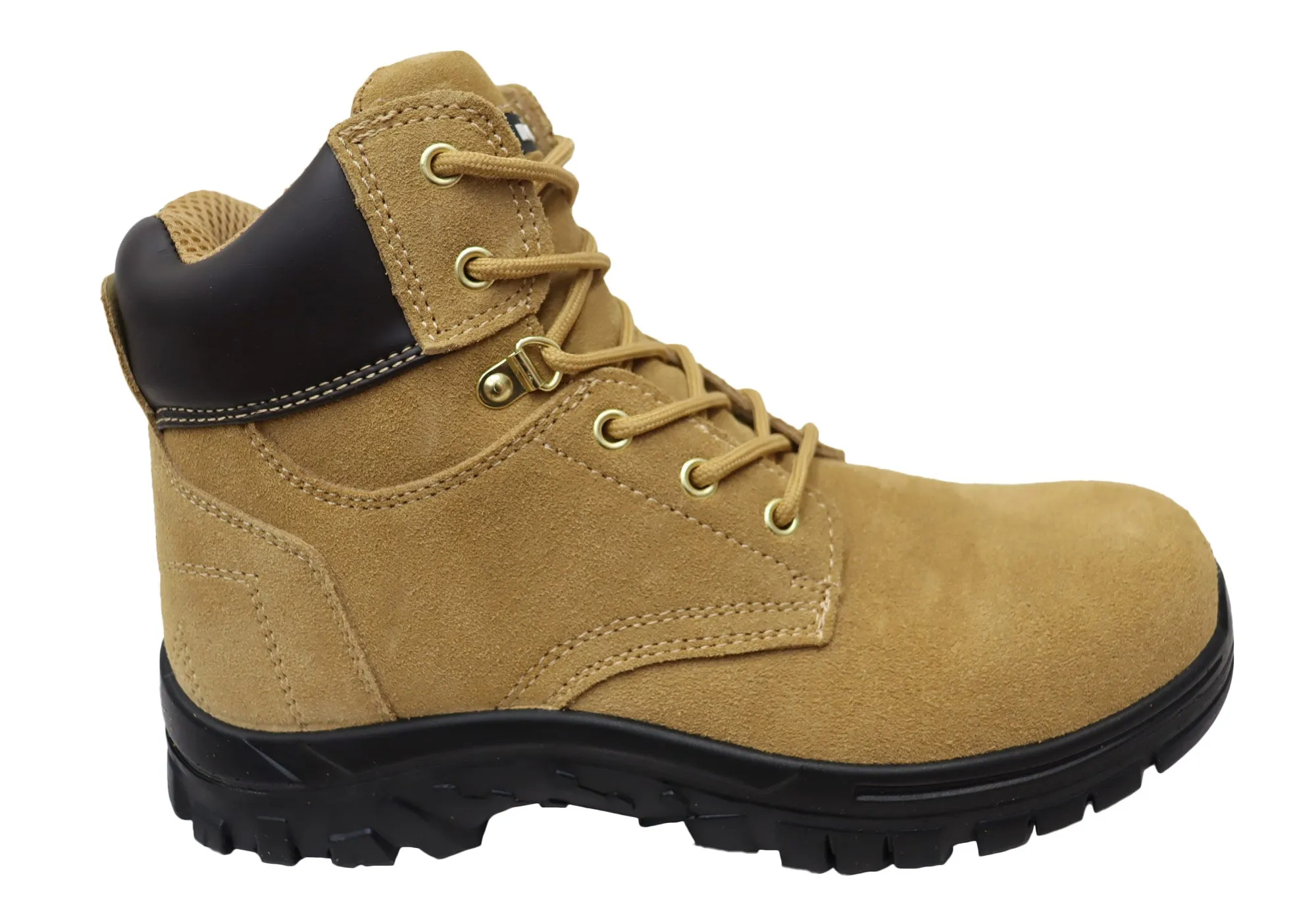 Mack Mens Leather Carpenter Lace Up Zip Safety Boots Cushioned Step All Day Wear Trail Strength