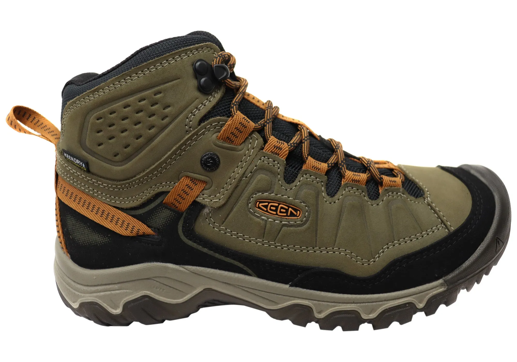 Padded Tongue Keen Mens Targhee IV Mid Waterproof Hiking Lace Up Comfortable Boots