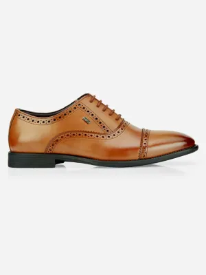 Men's Brown Regular Toe Lace Up Formal (IX2033) Pop Hue Core Fit