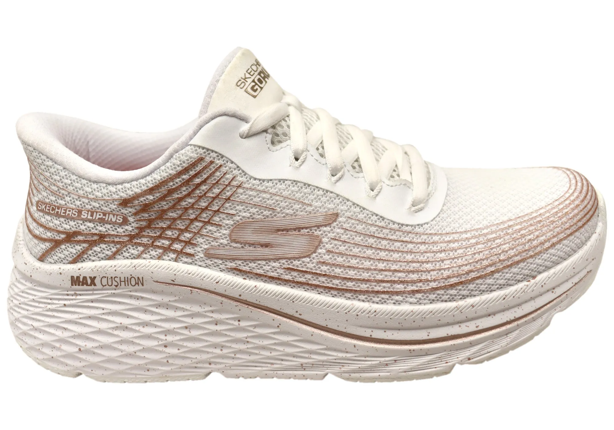 Skechers Womens Slip Ins Max Cushioning Elite 2.0 Comfortable Shoes Thermoregulating