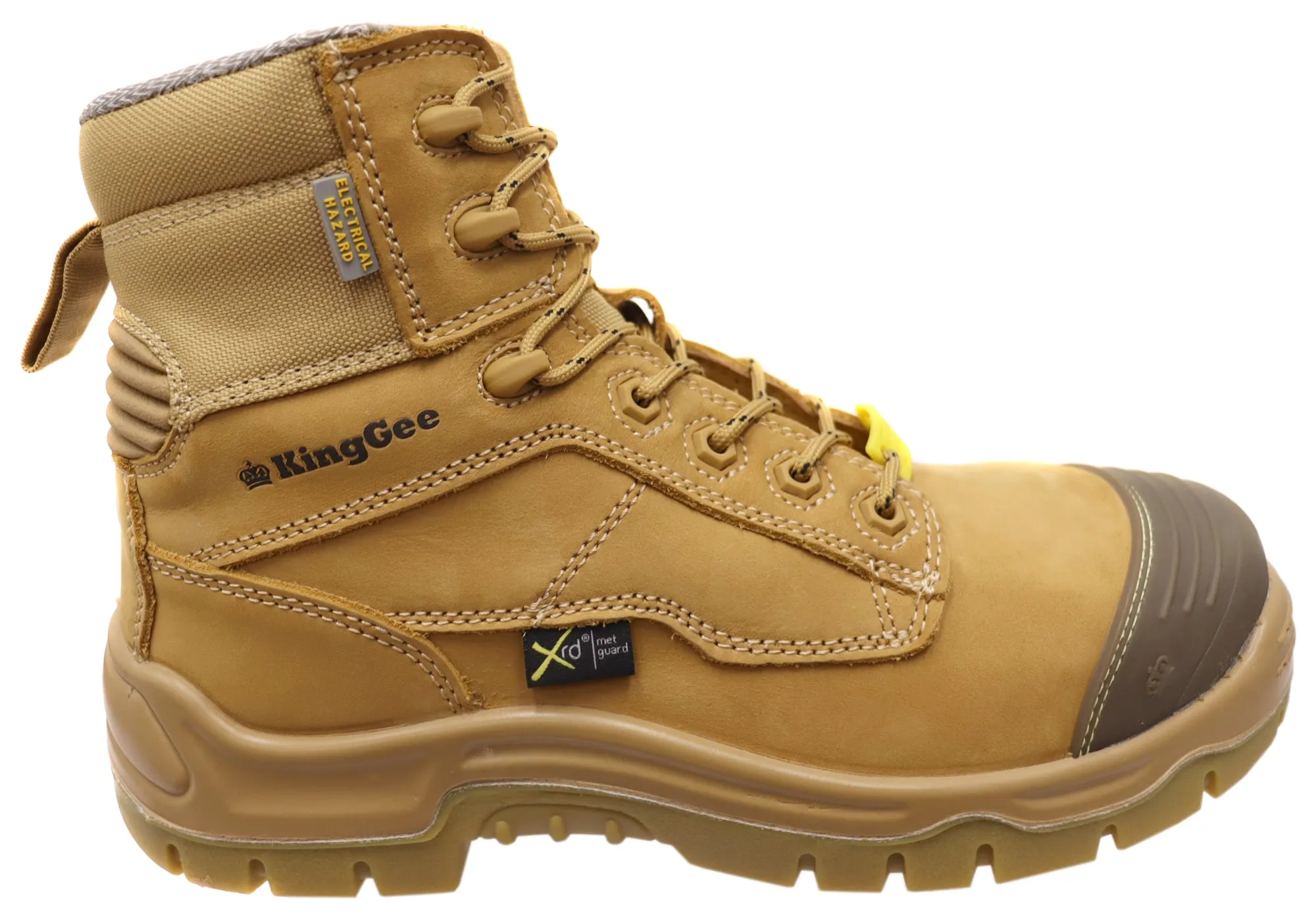 KingGee Mens Phoenix Metguard Composite Toe Safety Work Boots Lace-Up Style