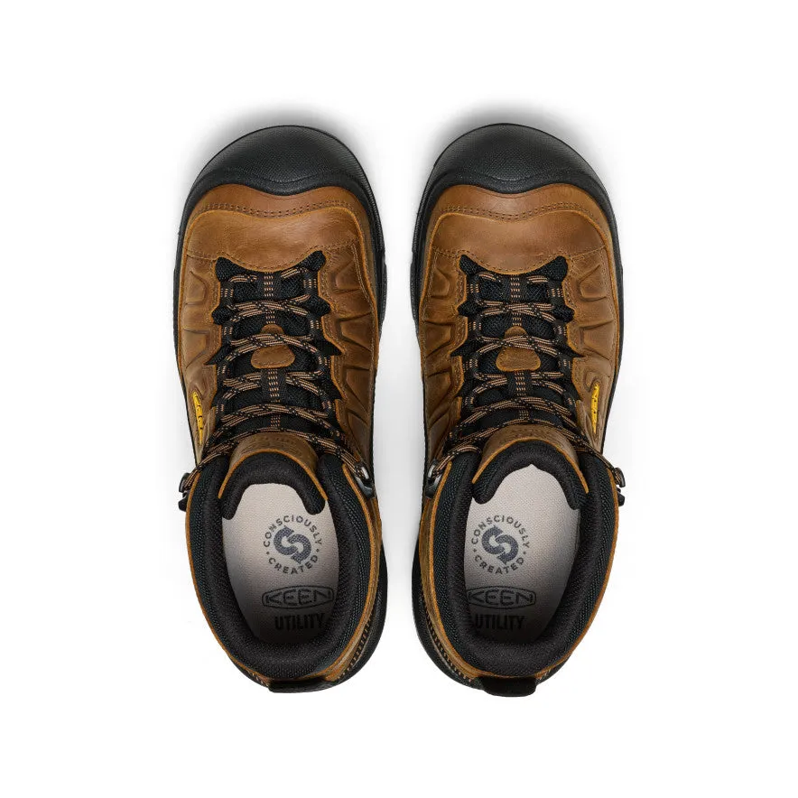 Wind Safe Feather Light Cold Weather Men's Targhee IV Waterproof Work Boot (Soft Toe)  |  Belgian/Black