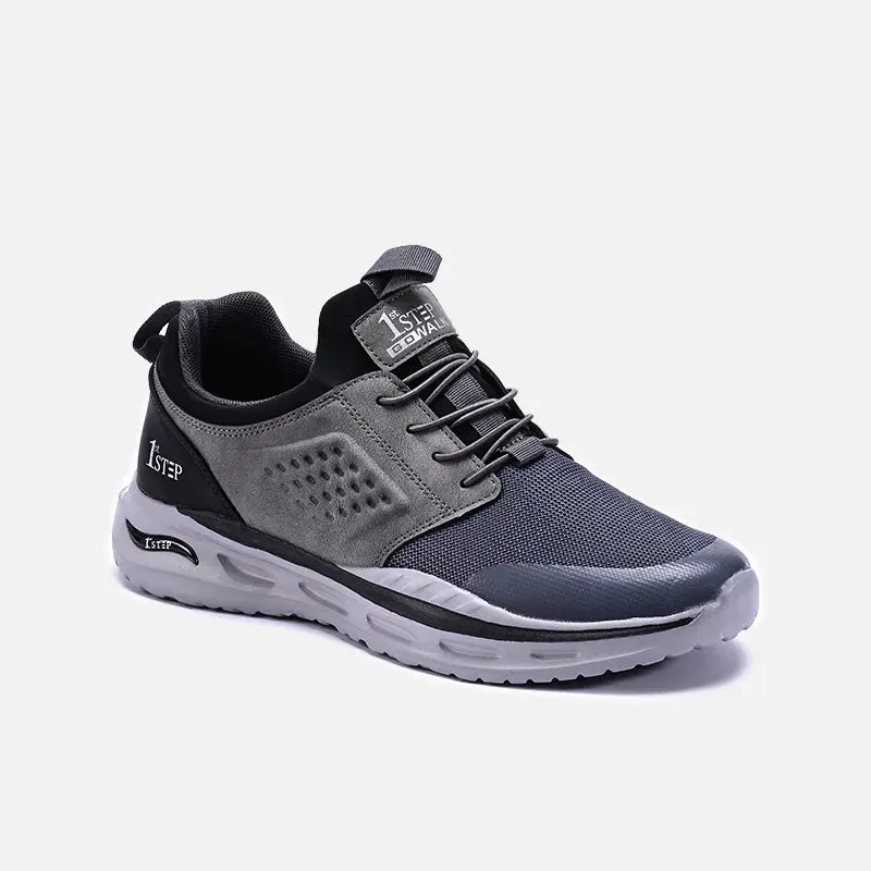 Shine Finish Long Time Wear Stealth Gray Sneaker Shoes 0120537
