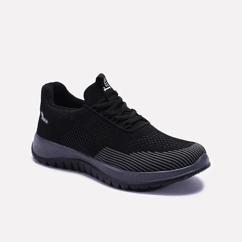 Thermoplastic Reinforcement Black Running Sneakers 0120437
