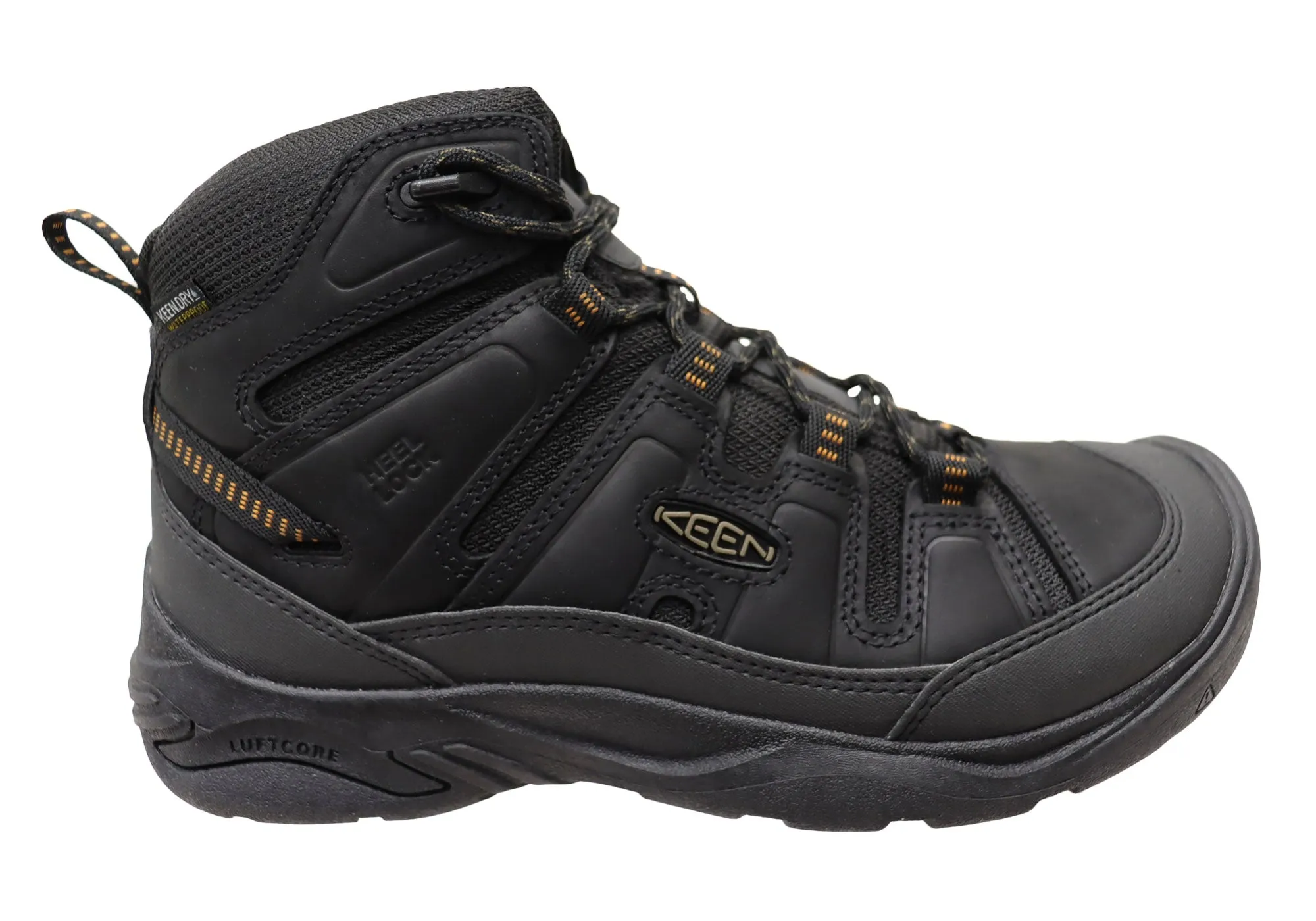 Keen Mens Comfortable Circadia Mid Waterproof Hiking Boots Stable Support Rough Trail Hiker