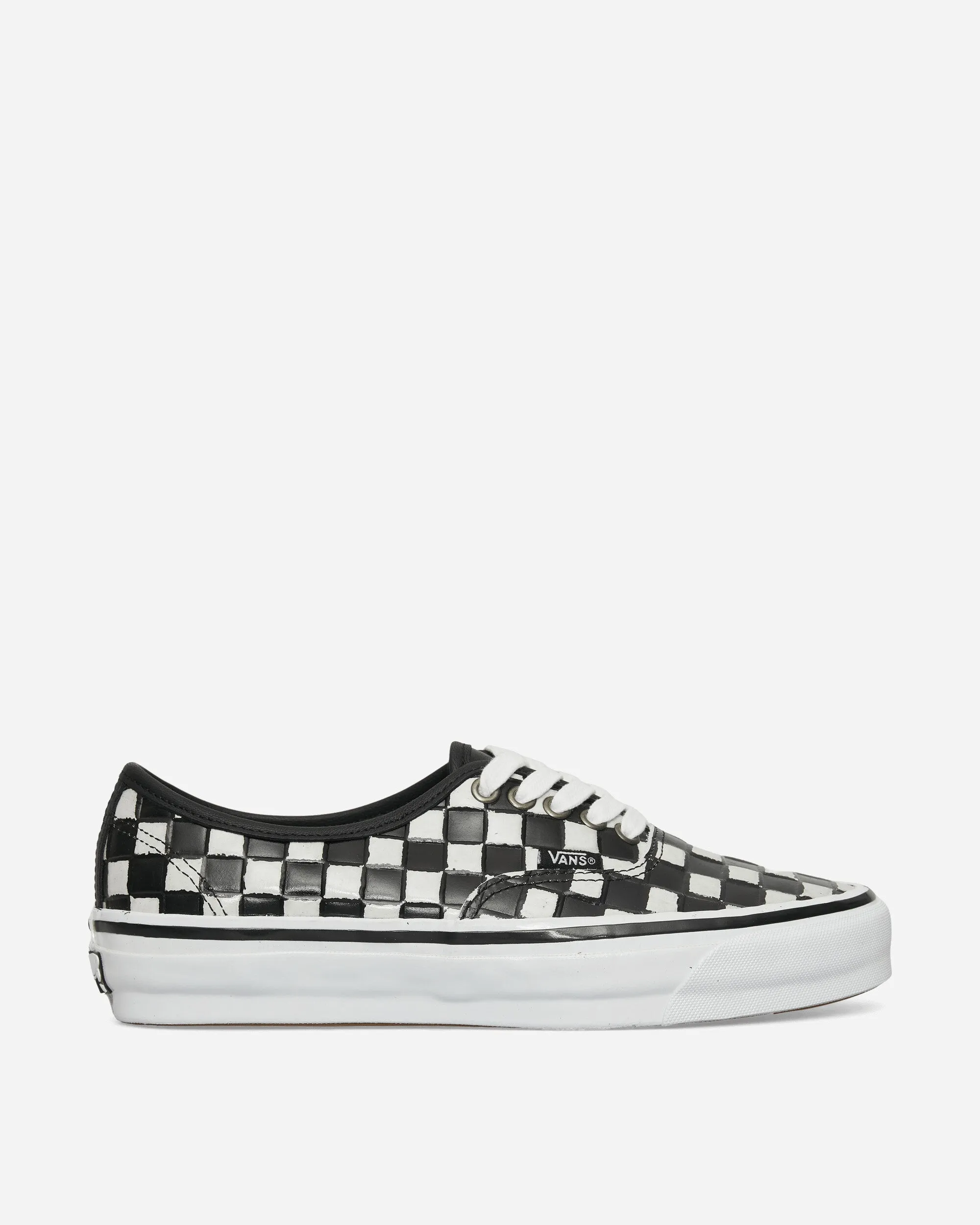 Comfort Run Authentic 44 Leather Check Vibram Sneakers Black / White