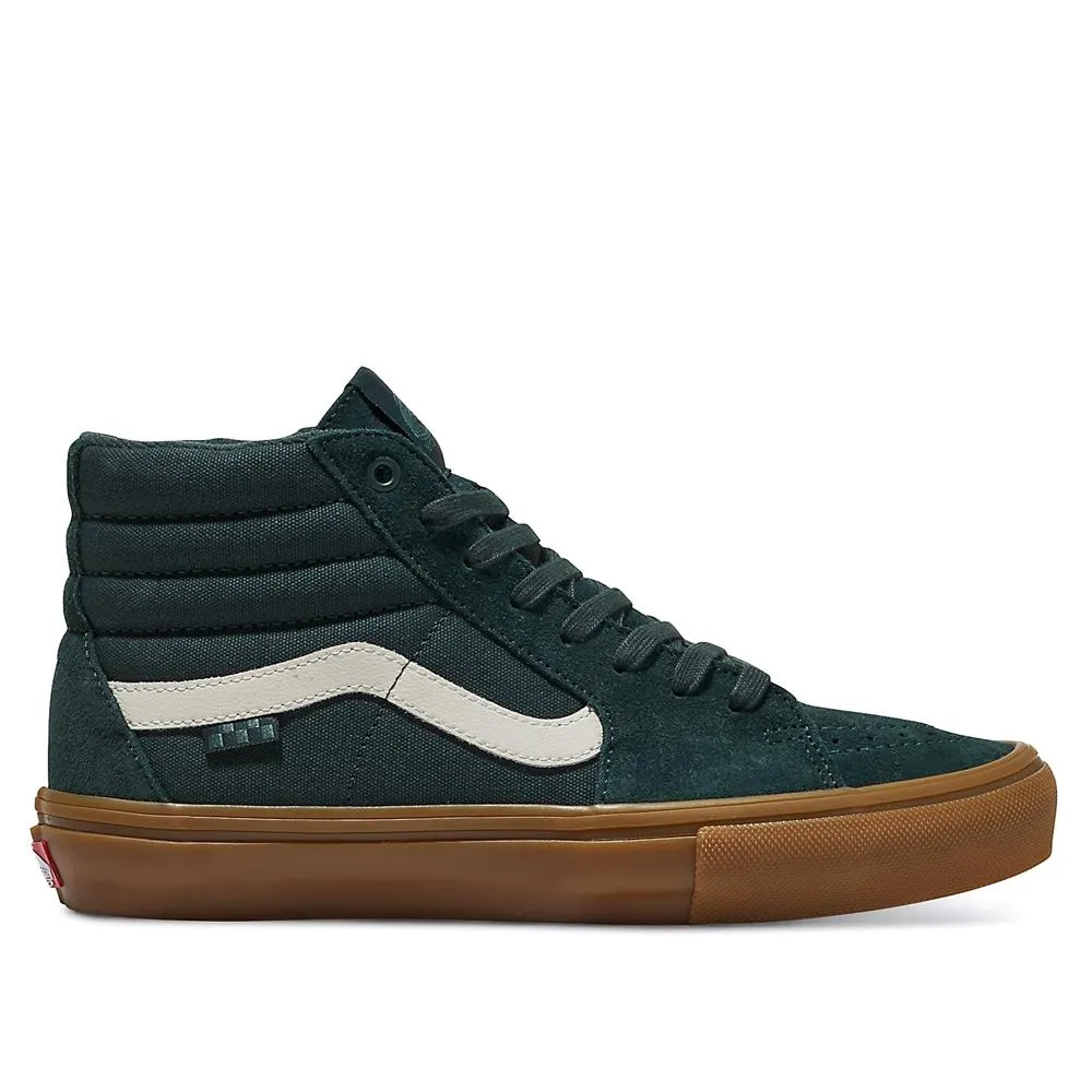 Lift Up Anti Odor Gym Workout Vans Skate Sk8-Hi - Dark Green/Gum