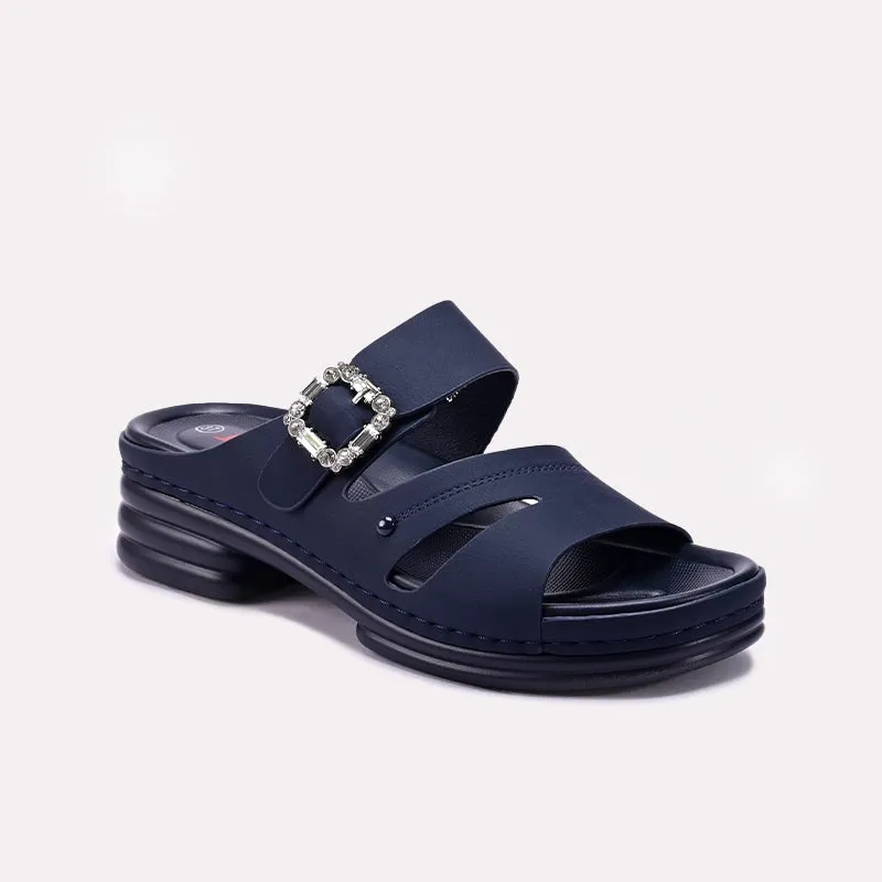 Womens Blue Casual Slippers 0413373 Pool Ready Hero Mode