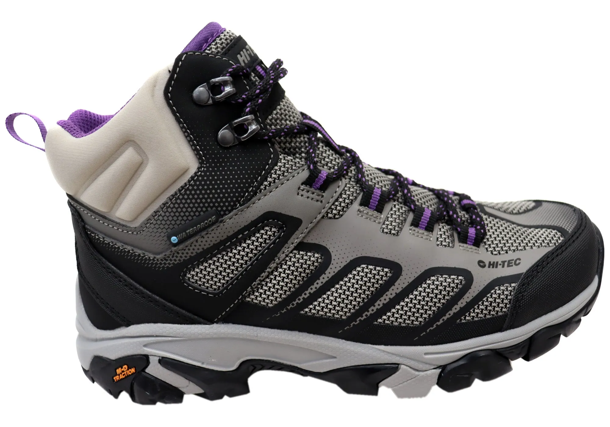 Hi Tec Womens Ravus 2.0 Mid Waterproof Comfortable Hiking Boots Music Festival