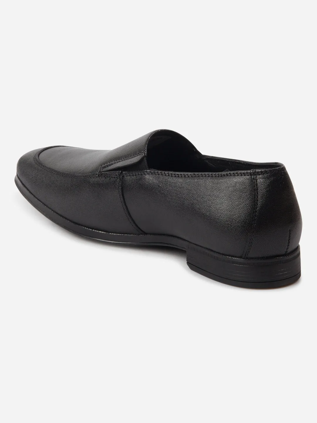 Men's Black Regular Toe Slip On Formal (ID6114) Rain Resistant Anti Fall