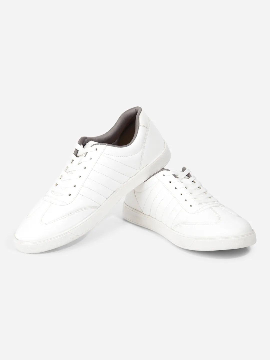 Men's White Lace Up  Sneakers IX6020 Fast Routine Hiking Shoes