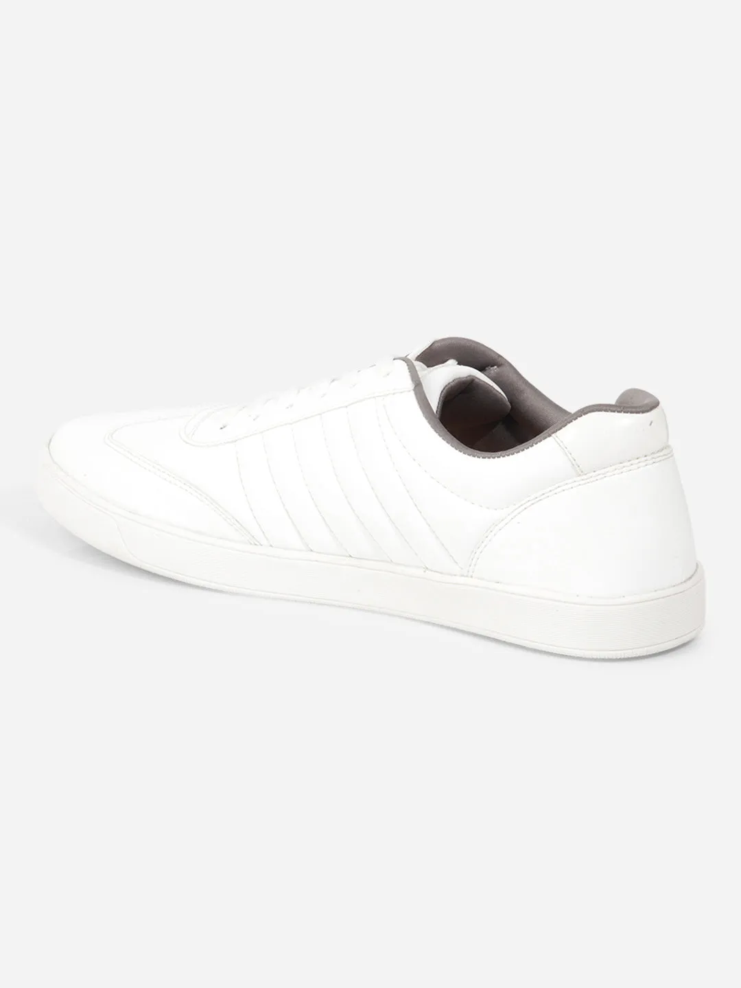 Sports Ready Men's White Lace Up  Sneakers IX6020