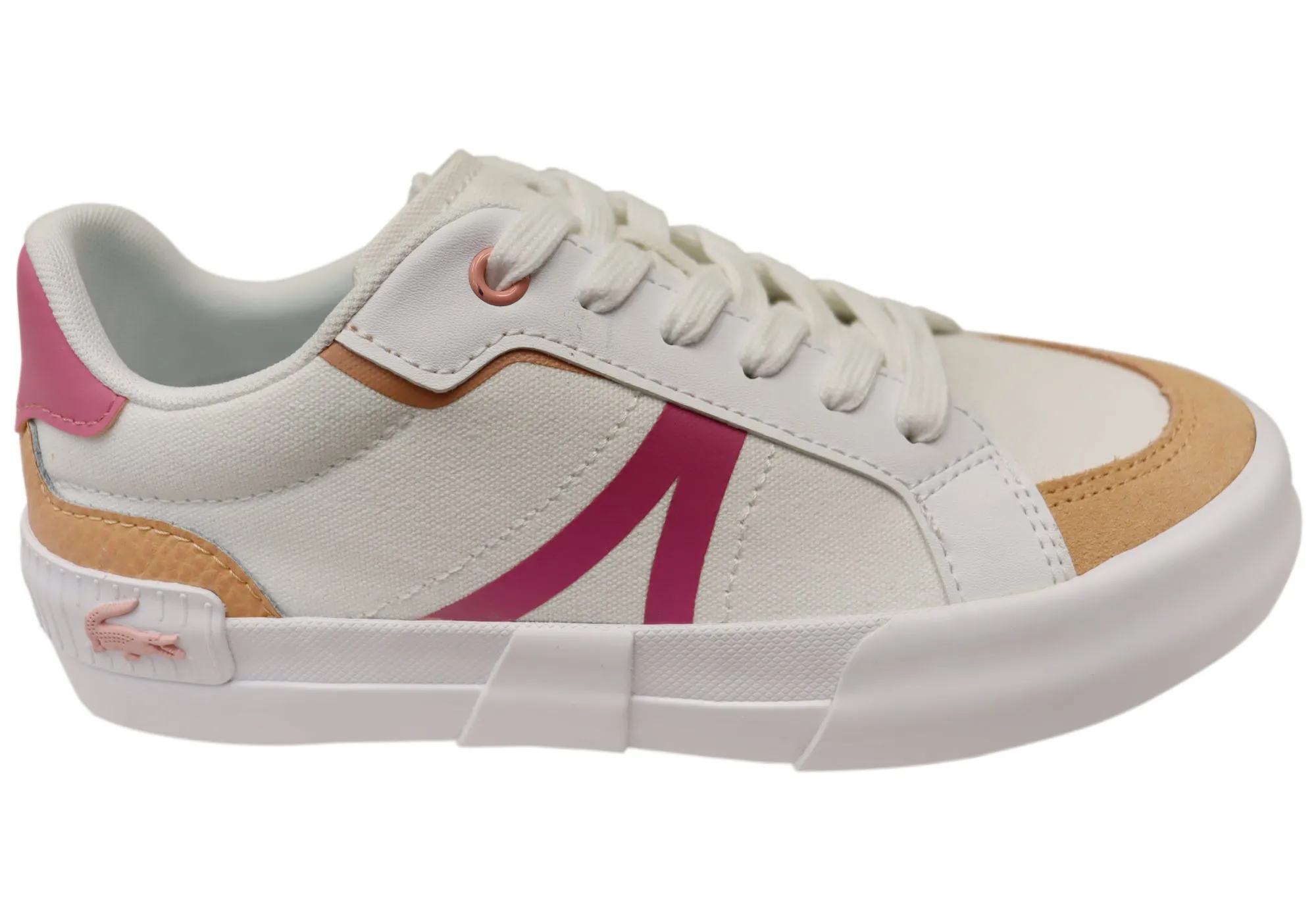 Lacoste Women Comfortable L004 Colorblock Sneakers Orthotic Friendly Footbed Weekend Moves