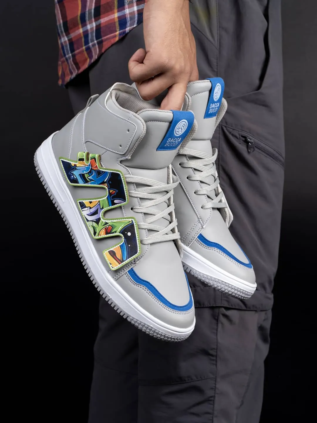 Durable Build Bacca Bucci High-Top PATCH-PLAY Men's Sneakers