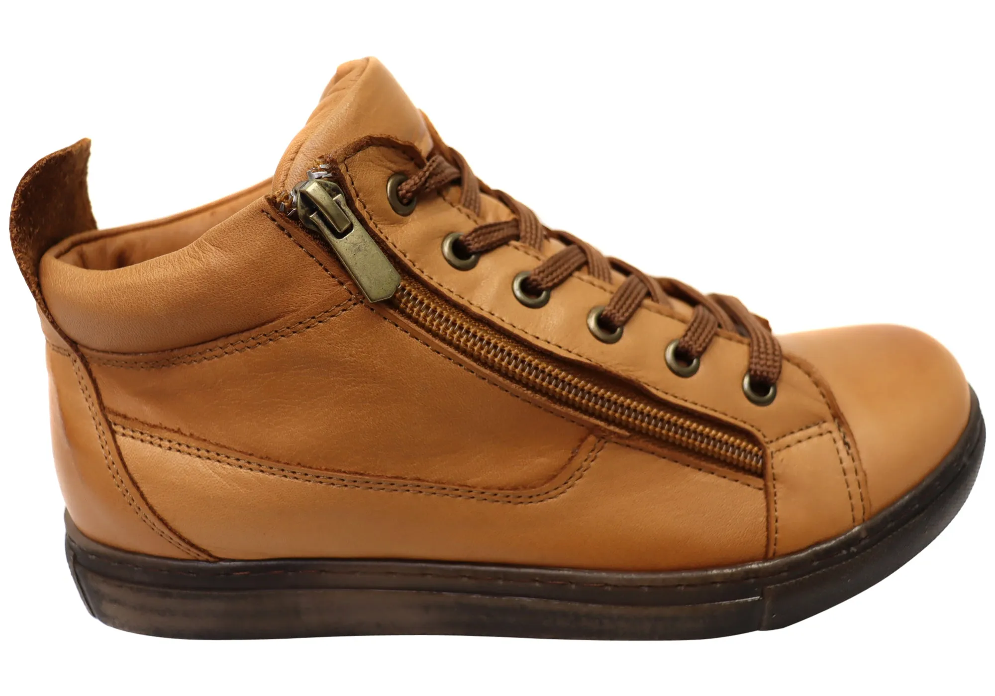 Functional Appeal Cabello Comfort EG1570 Womens Flat Leather European Ankle Boots