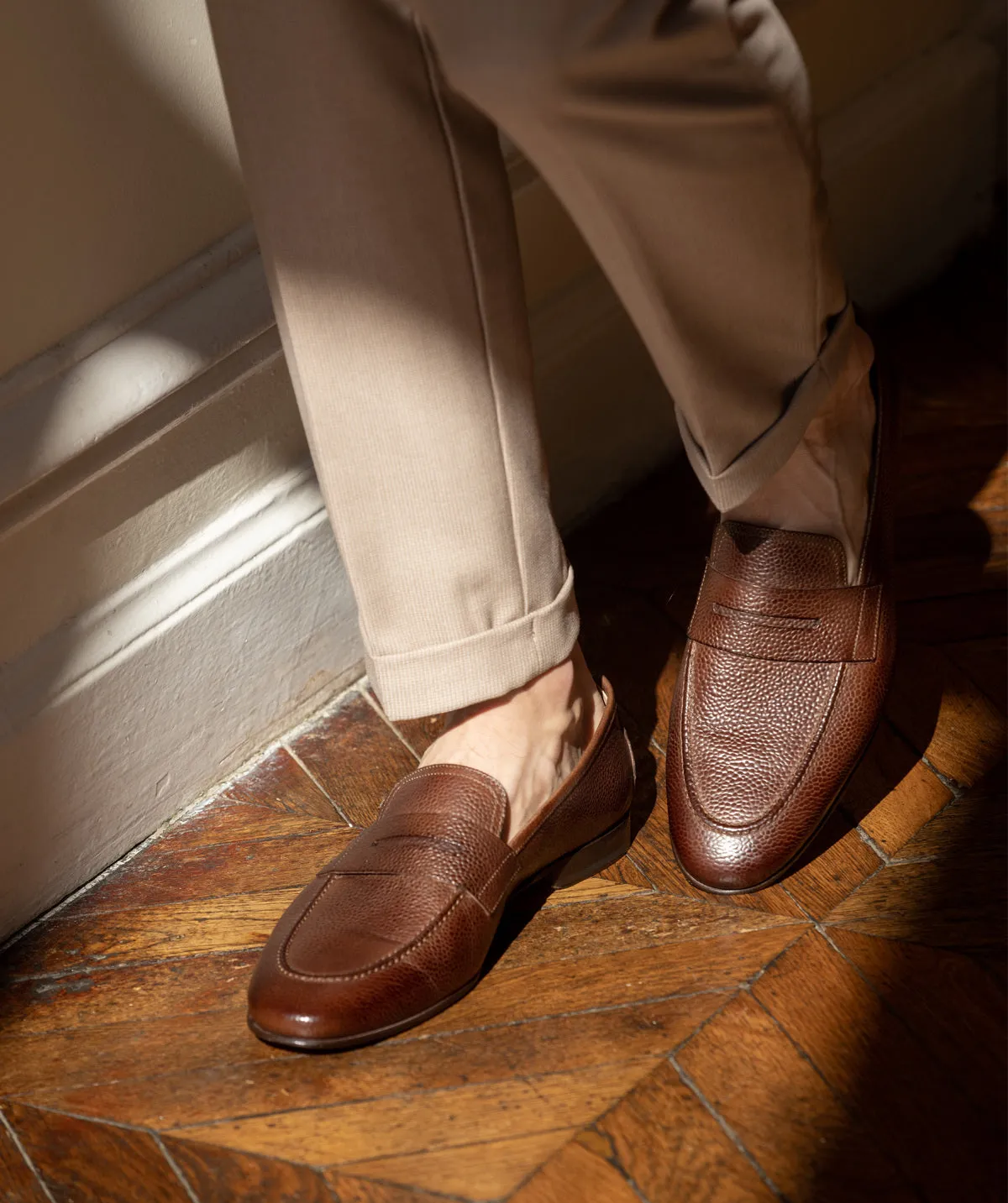 Ballroom Event Mocassin MARKOS Grain Marron Patin