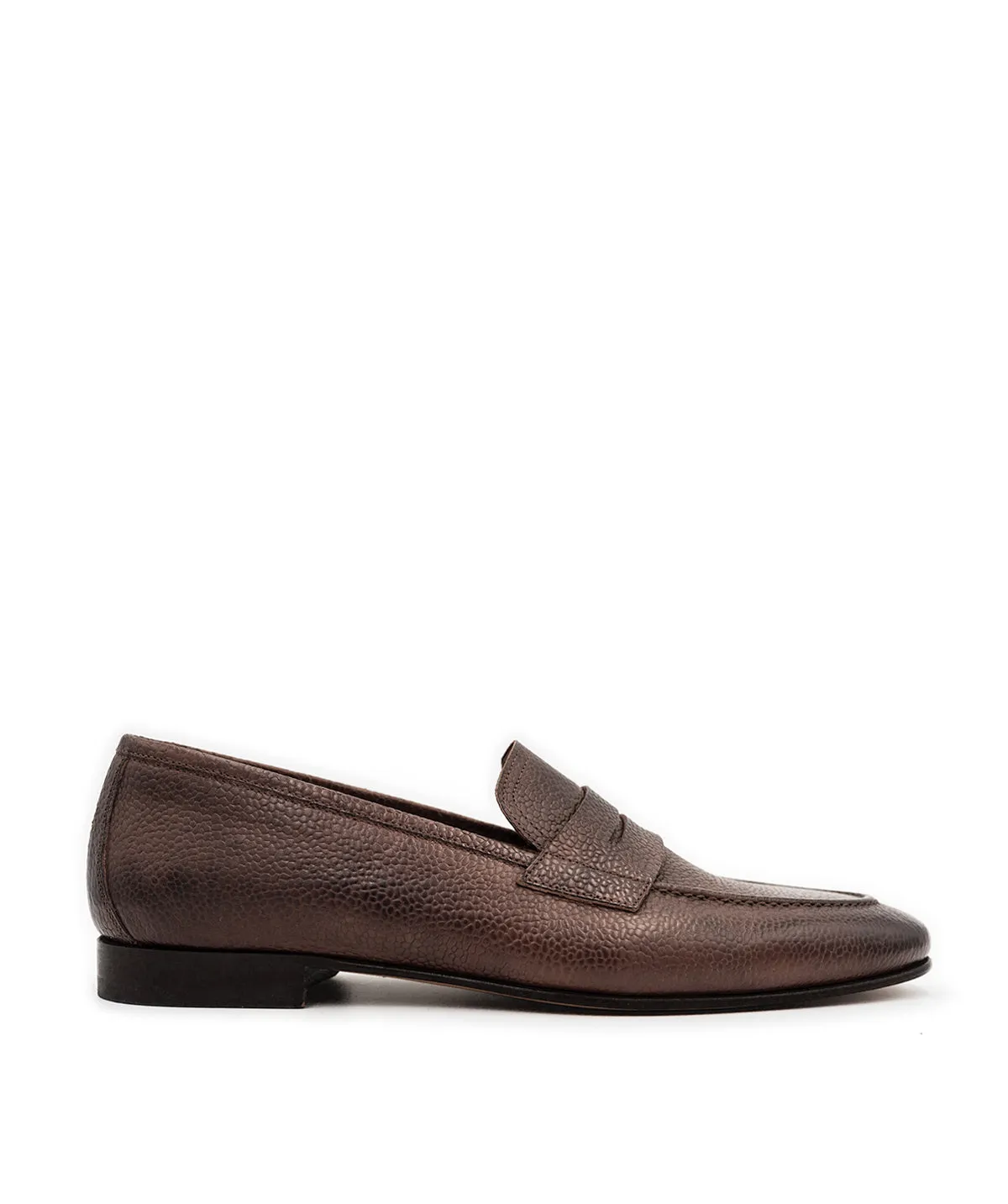 Everyday Wear Comfortable Standing Mocassin MARKOS Grain Marron Patin