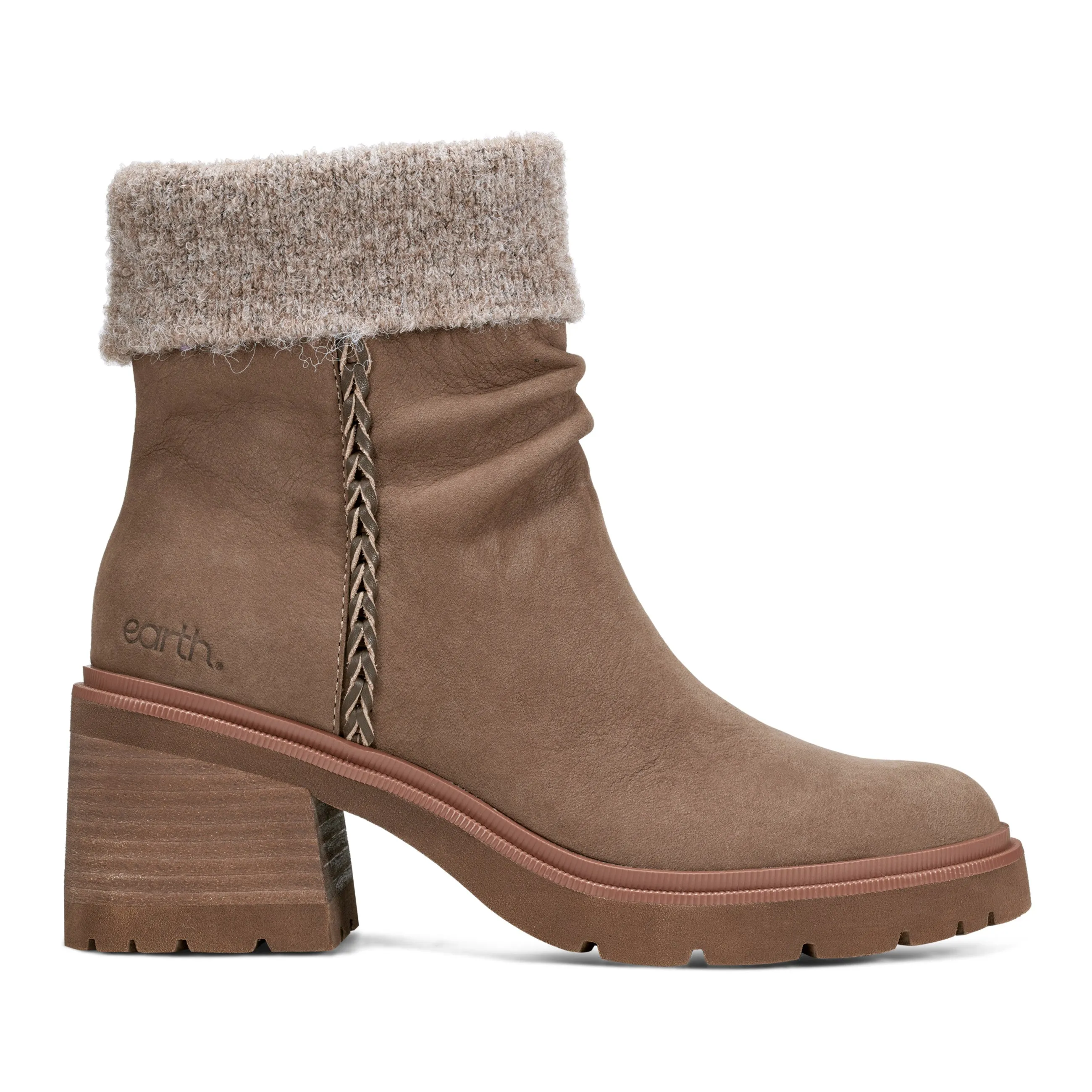 Gresa Waterproof Block Heel Round Toe Casual Booties Flexibility Feature