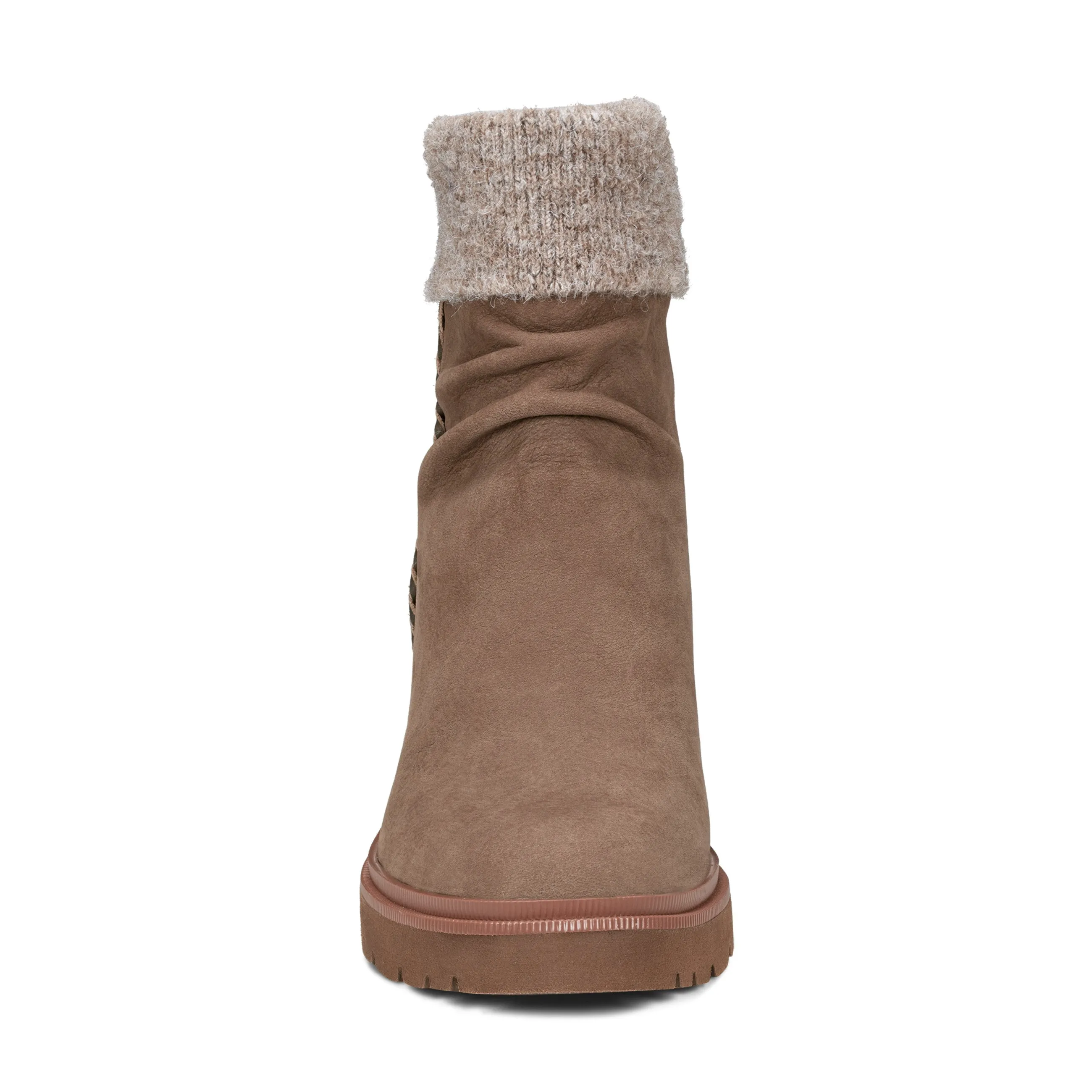 Gresa Waterproof Block Heel Round Toe Casual Booties Old School