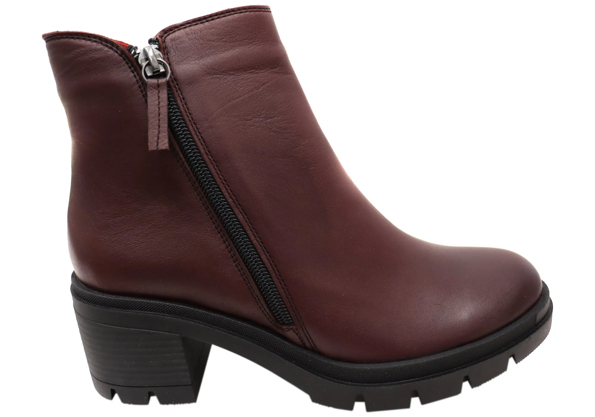 Orizonte Glyndon Womens European Comfortable Leather Ankle Boots Stable Support Active Nomad