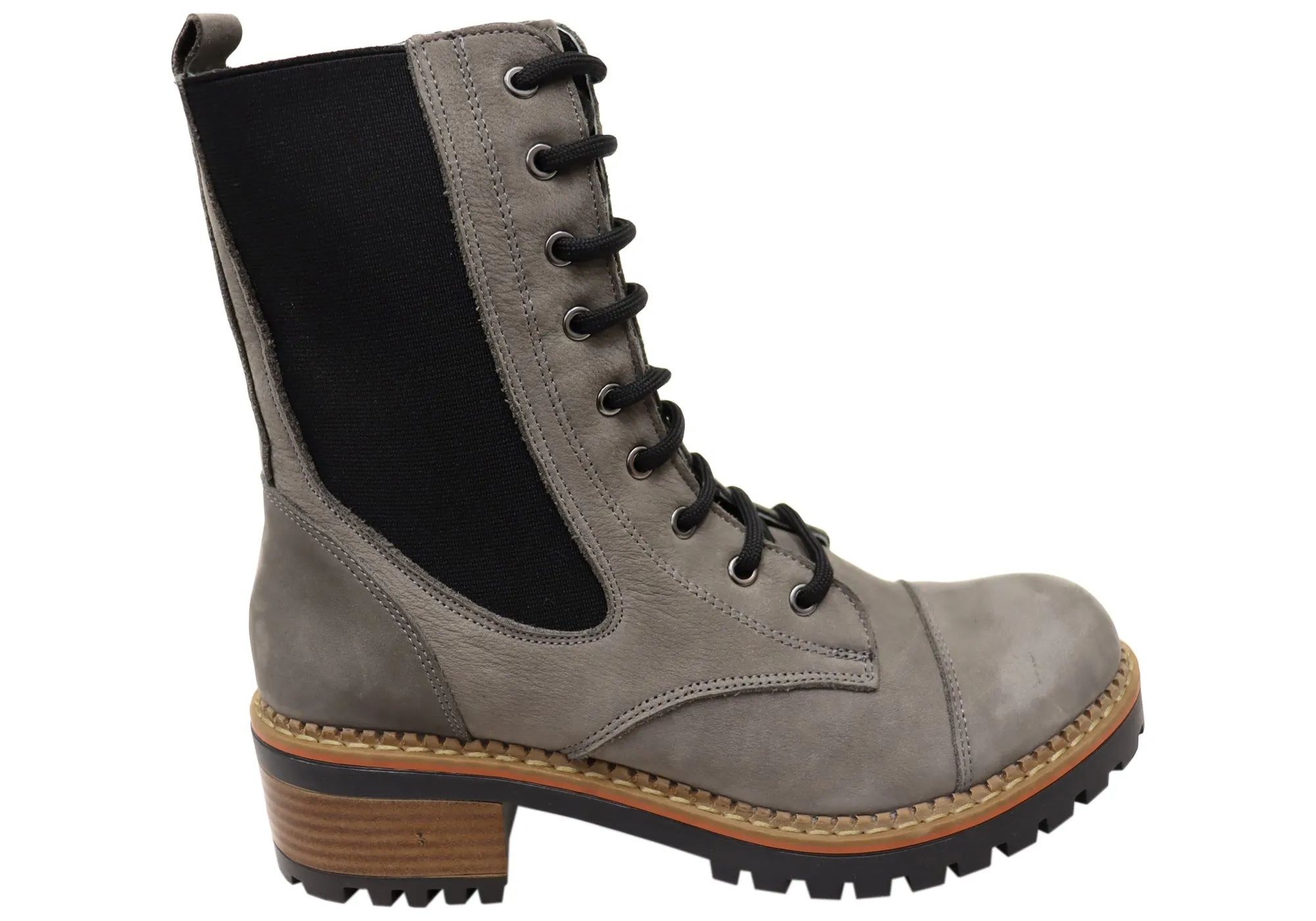 Lace-up Comfortable Tongue Orizonte Kempsi Womens European Comfortable Leather Ankle Boots