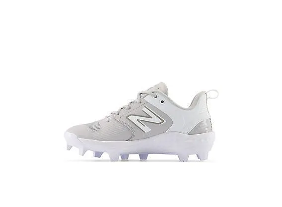 New Balance Women's Fresh Foam Velo V3 Molded Softball Cleats - Grey with White - SPVELOG3 Bright Neon