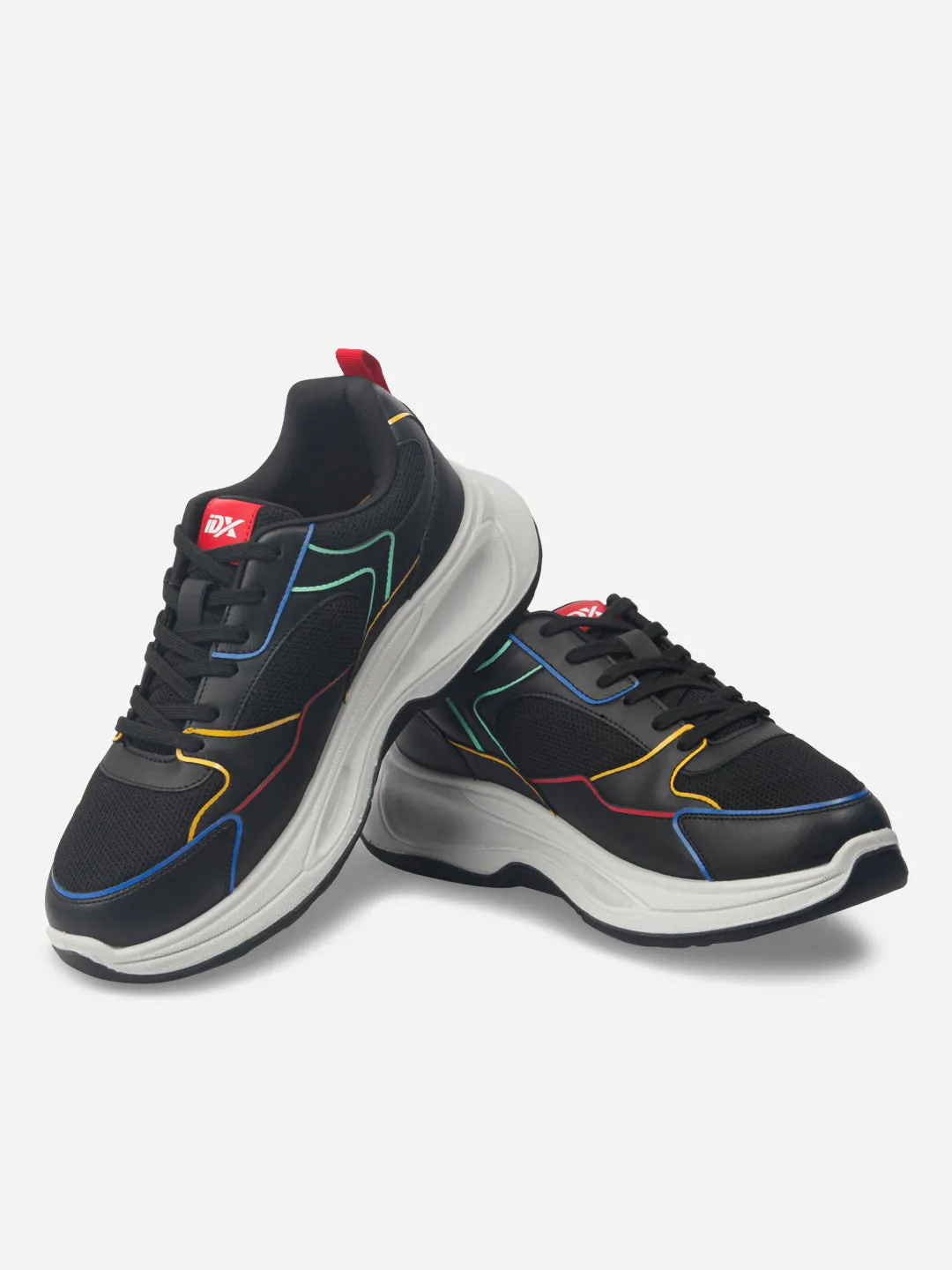 Men's Black Spectrum Lace Up Sneakers (IX1066) Versatile Choice High Fashion