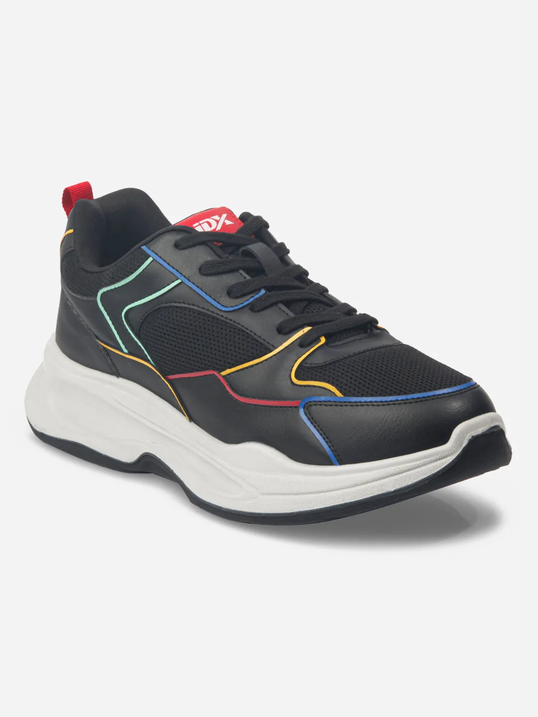 Heel Clip Seamless grip Men's Black Spectrum Lace Up Sneakers (IX1066)