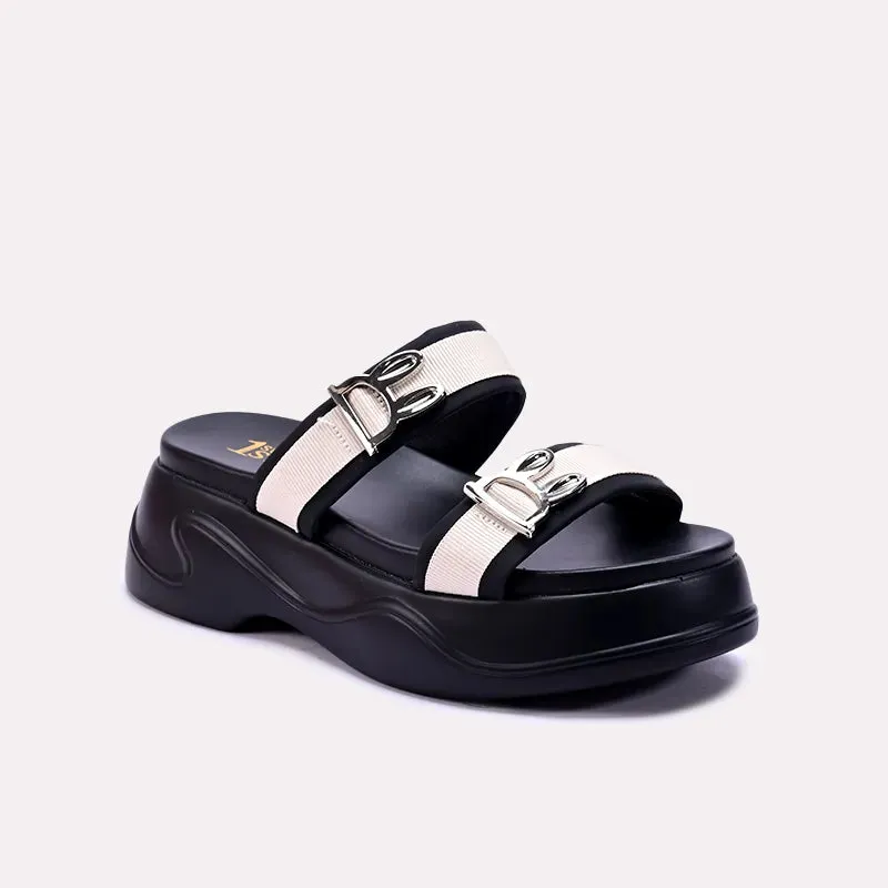 synthetic leather Adele Black Chunky Casual Slippers 0412697